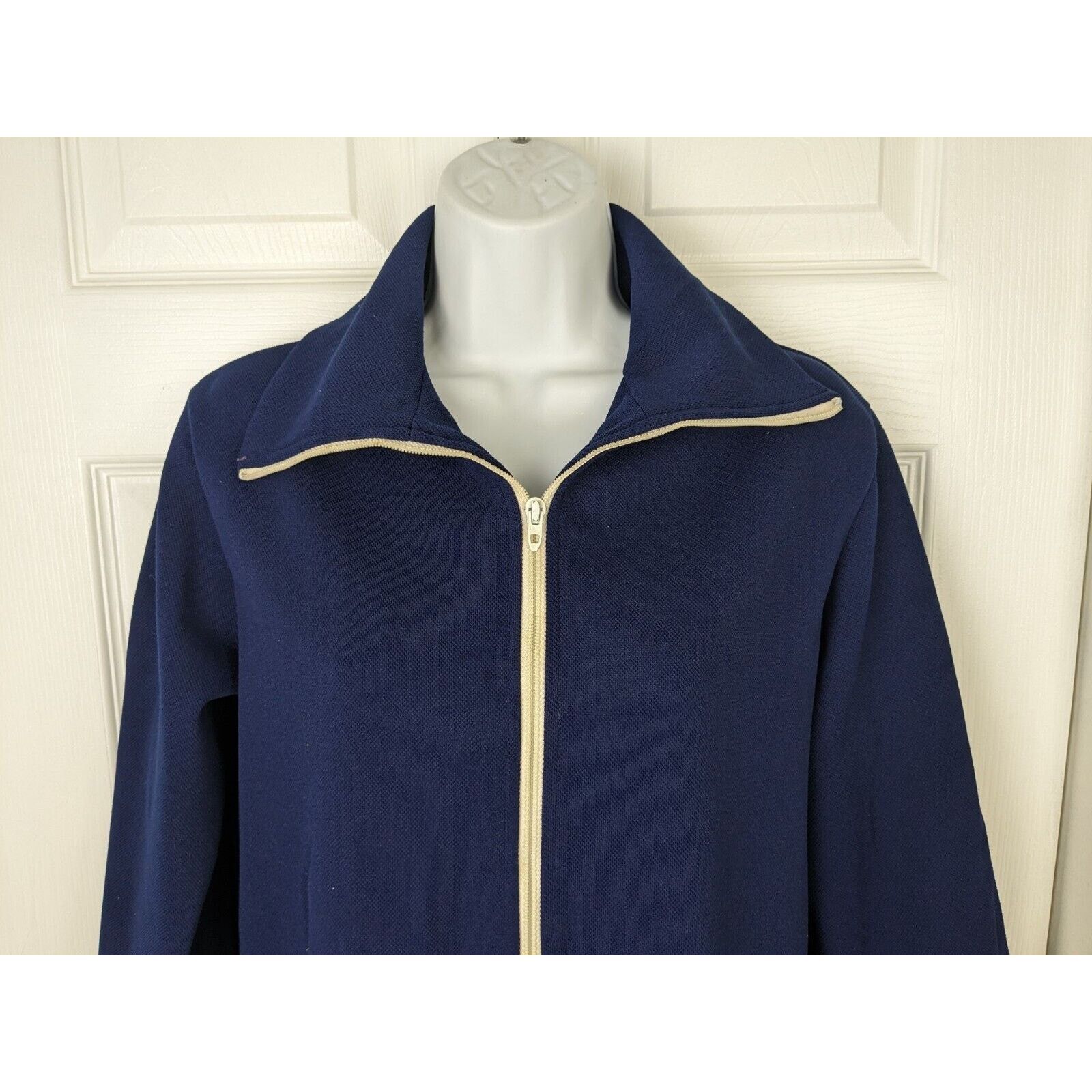 Jantzen Vtg 2 Pc Jantzen Track Suit Set Navy Blue Activewear Beach Size M / US 6-8 / IT 42-44 - 2 Thumbnail