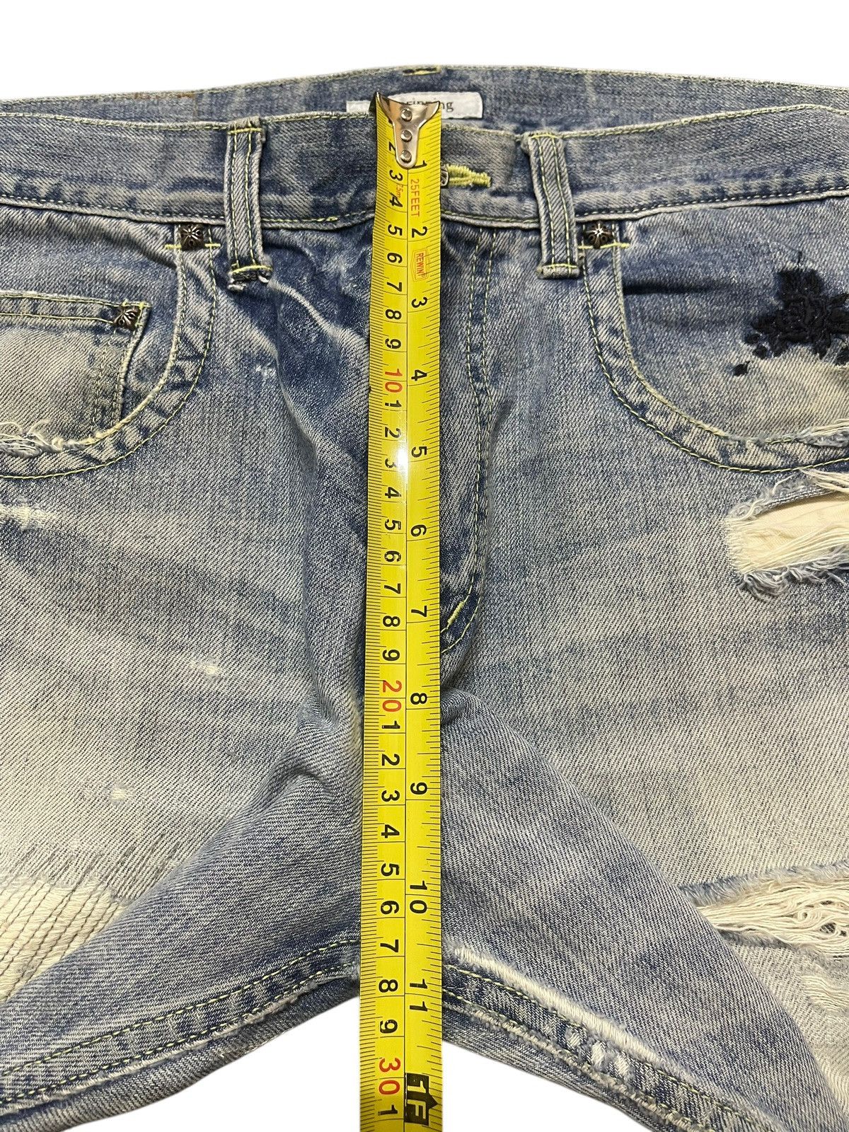 Ego Tripping Vintage Japan Ego Tripping Faded Distressed Flare Jeans Size US 32 / EU 48 - 15 Thumbnail