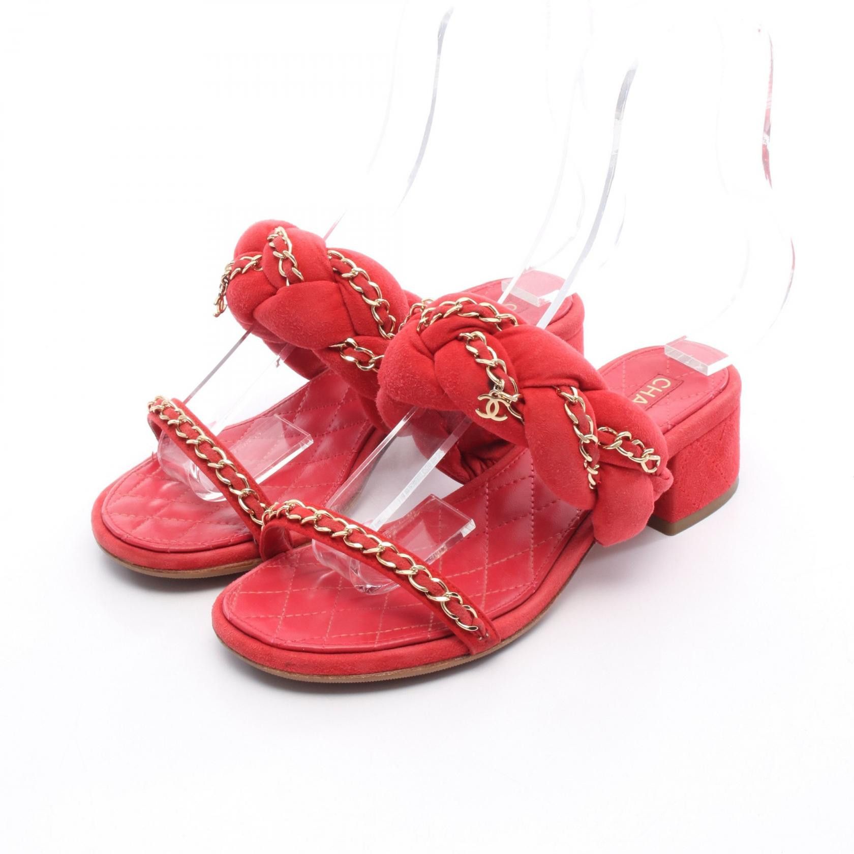 Chanel Chanel Matelasse Suede Sandals Suede Shoes DUTY FREE for USA