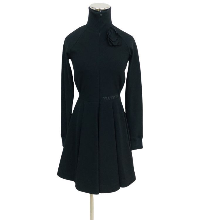 Valentino Valentino Black Rose Mini Dress Size XS Size XS / US 0-2 / IT 36-38 - 1 Thumbnail