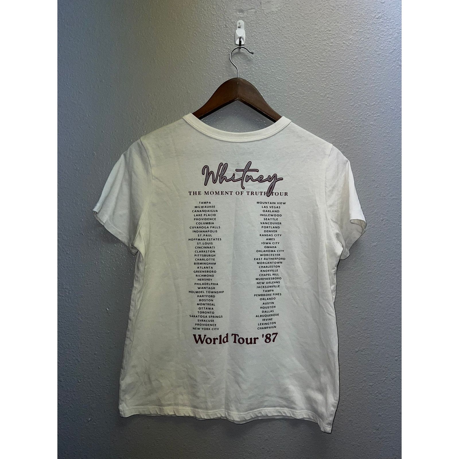 Vintage Whitney Houston Shirt World Tour The Moment Of Truth Concert Size M / US 6-8 / IT 42-44 - 5 Thumbnail