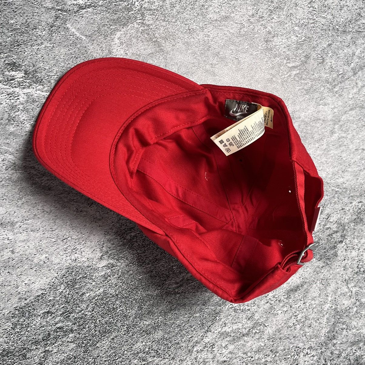 Nike × Vintage Cap Nike Vintage Streetwear Drill Hat Red Y2K Swoosh Size ONE SIZE - 7 Thumbnail