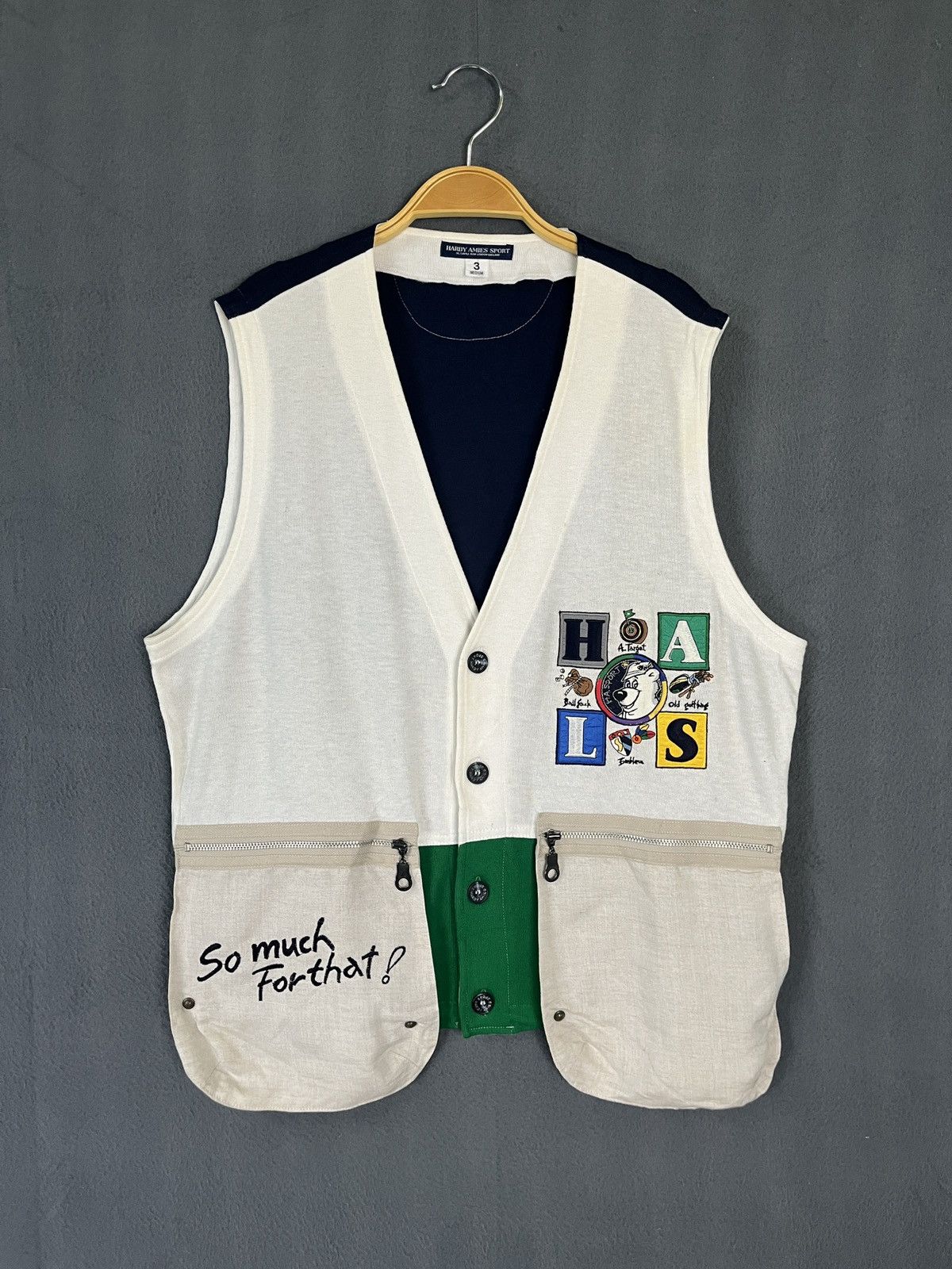 Hardy Amies × Vintage Hardy Amies Sport London Made in Japan Embroidery Vest Size US M / EU 48-50 / 2 - 1 Thumbnail