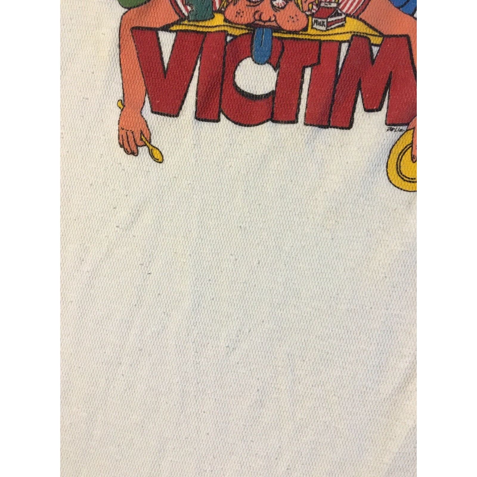 Vintage VINTAGE American Vintage Jersey Shirt L XL Yellow 70s School Lunch Victim Single Stitch USA Humor Retro 80s Size US L / EU 52-54 / 3 - 4 Thumbnail