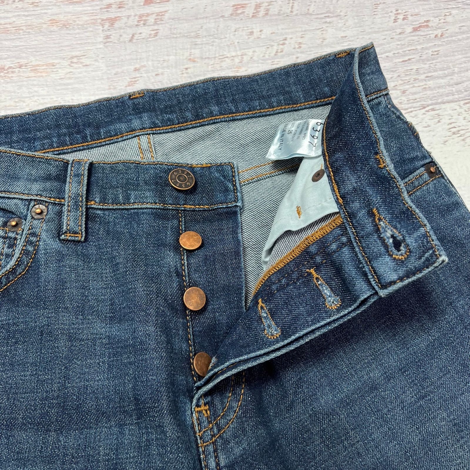 6397 6397 Straight Leg 495 Jeans Dark Blue Button Fly Size 25 Size 25" / US 0 / IT 36 - 5 Thumbnail