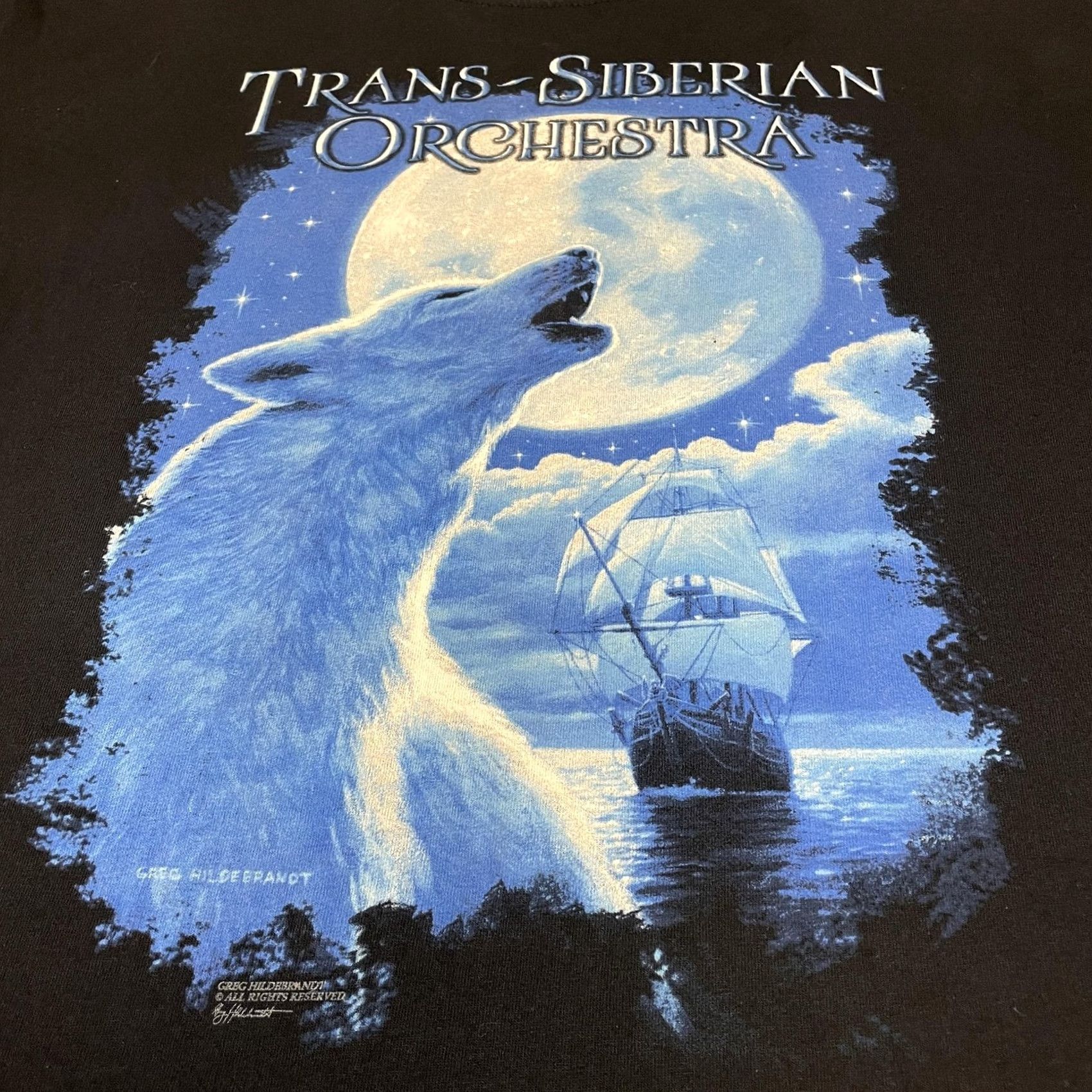 Vintage Trans-Siberian Orchestra Shirt Mens XL Black 2015 Tour Concert Graphic Wolf Tee Size US L / EU 52-54 / 3 - 2 Thumbnail