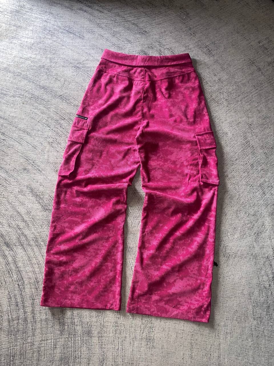 Other 🔥RARE Hot Pink Harajuku Corduroy Wide Leg Cargo Pants🔥 Size US 28 / EU 44 - 5 Thumbnail