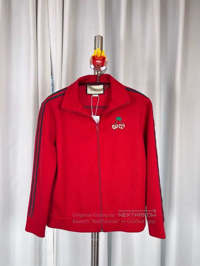 Gucci Gucci Cherry embroidered red jacket Size S / US 4 / IT 40 - 1 Thumbnail