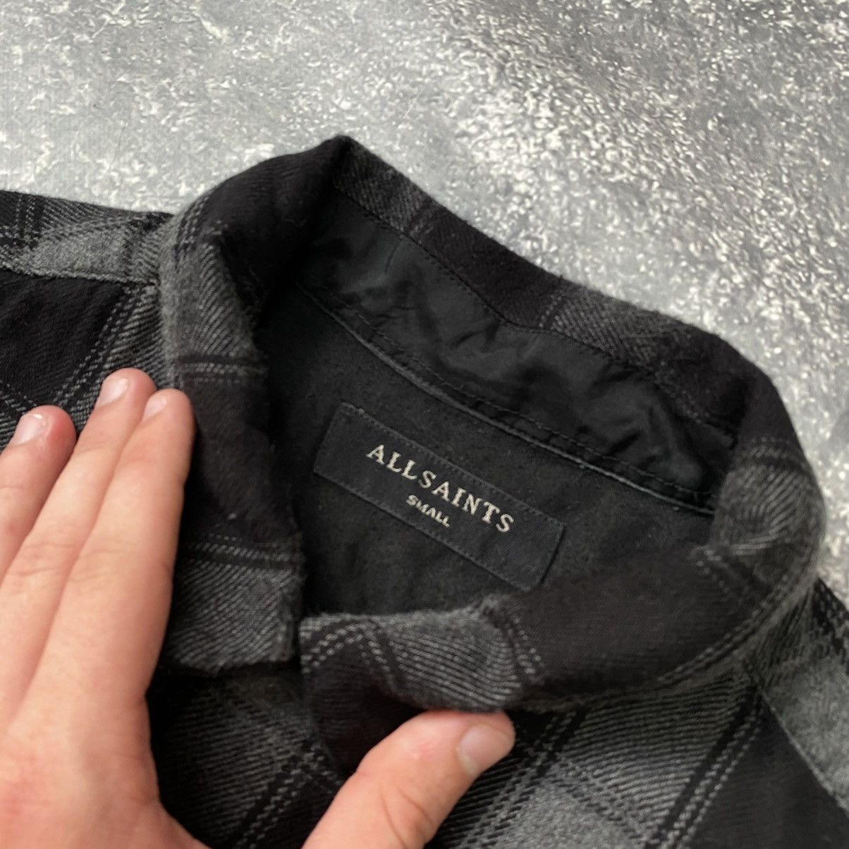 Allsaints Designer Allsaints Multipocket luxury black wool overshirt Size US S / EU 44-46 / 1 - 4 Thumbnail