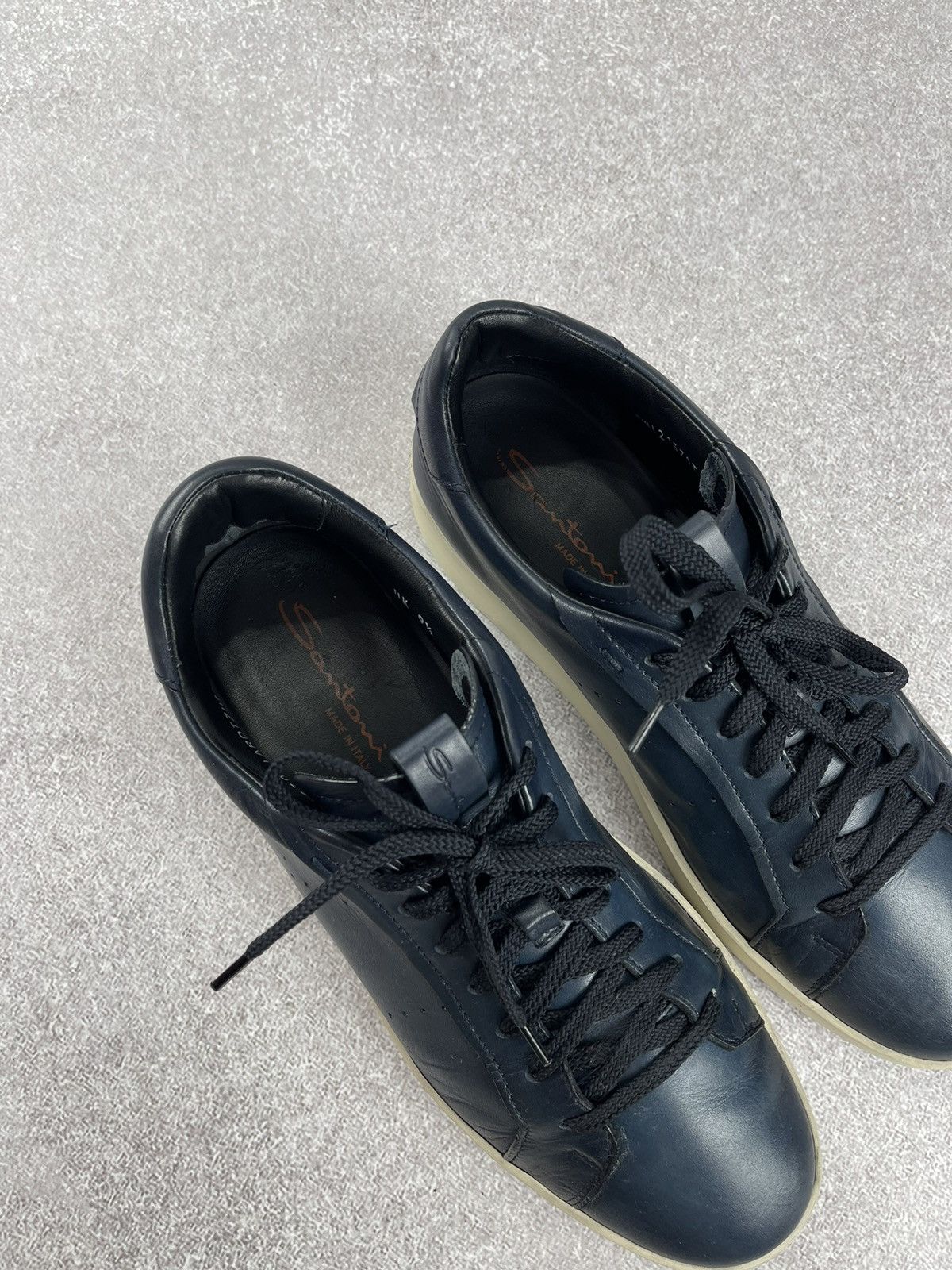 Santoni Santoni Navy Blue Sneakers Men’s Shoes Size US 10.5 Size US 10.5 / EU 43-44 - 6 Thumbnail