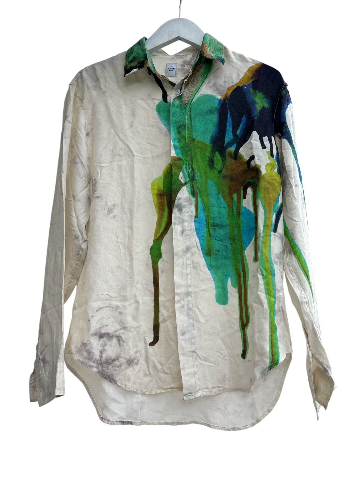Berluti SS20 Runway Mulberry Silk Shirt Size US M / EU 48-50 / 2 - 9 Thumbnail