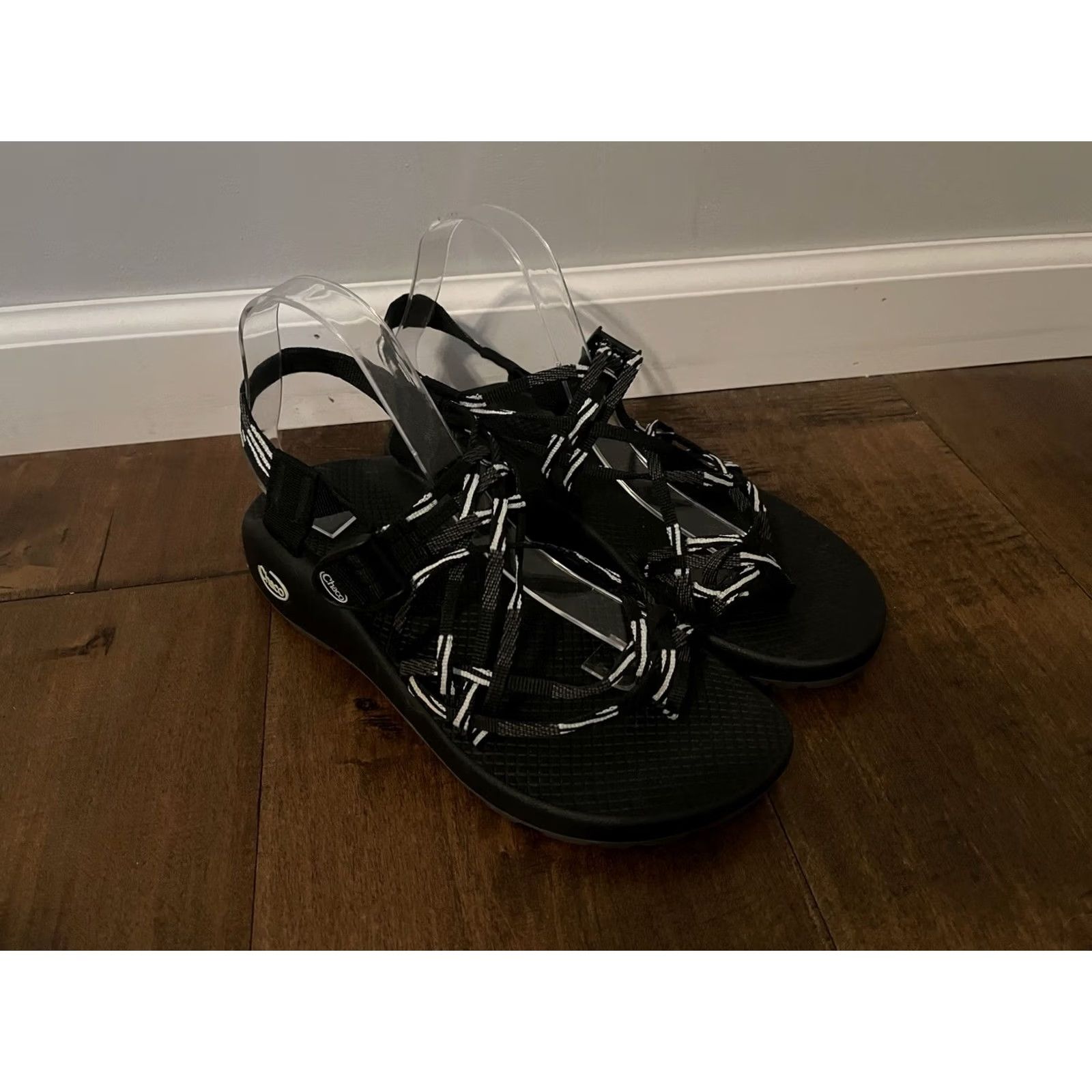 Chaco Chaco Sandals Zx/3 Classic Scatter Black White Toe Loop Hiking Women's 10 Size US 10 / IT 40 - 3 Thumbnail