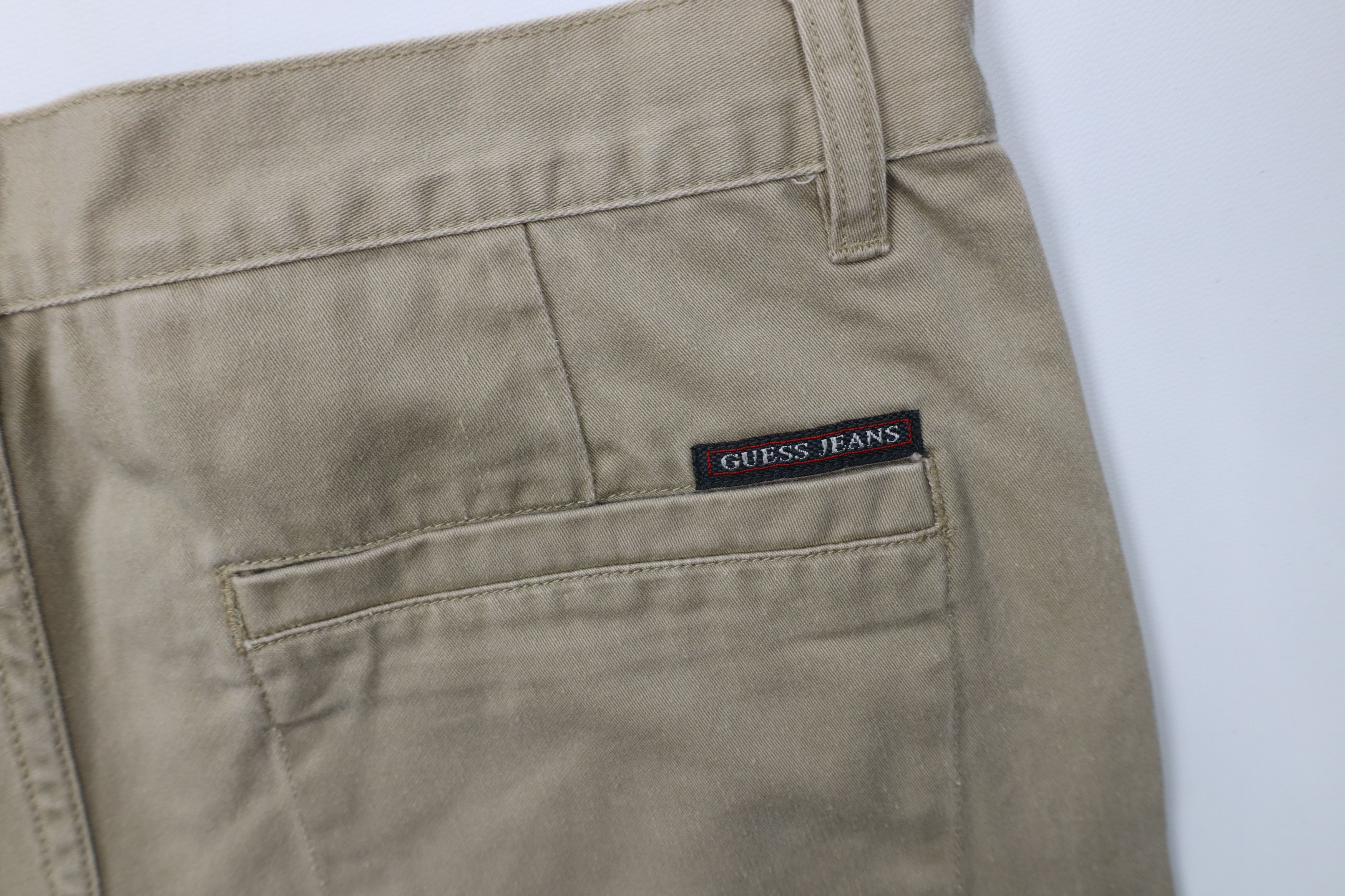 Guess Vintage 90s Guess Spell Baggy Wide Leg Dungaree Pants Khaki Size US 34 / EU 50 - 13 Thumbnail