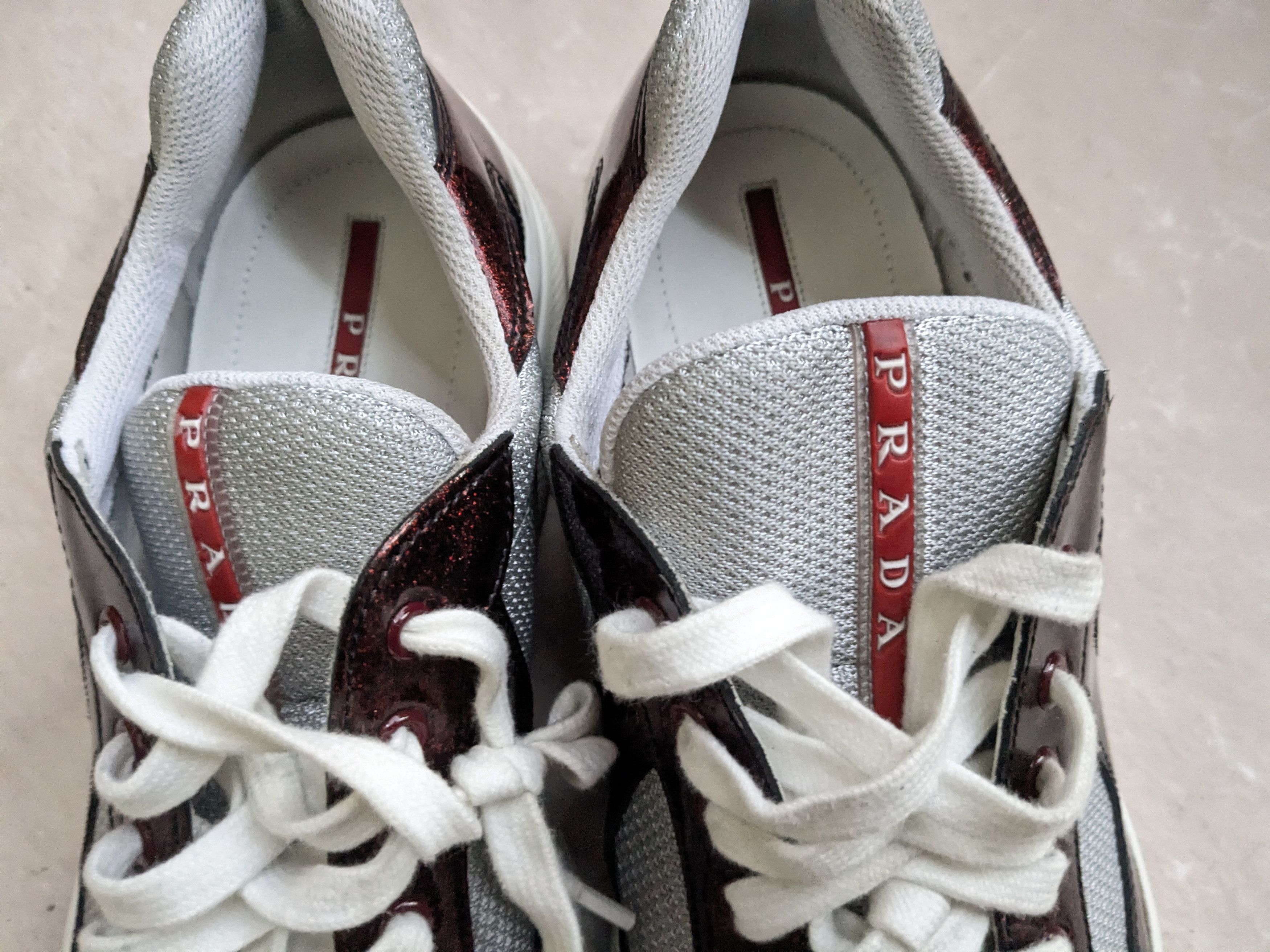 Prada Prada America's Cup Sneakers 11.5 Glitter Red Size US 11.5 / EU 44-45 - 6 Thumbnail