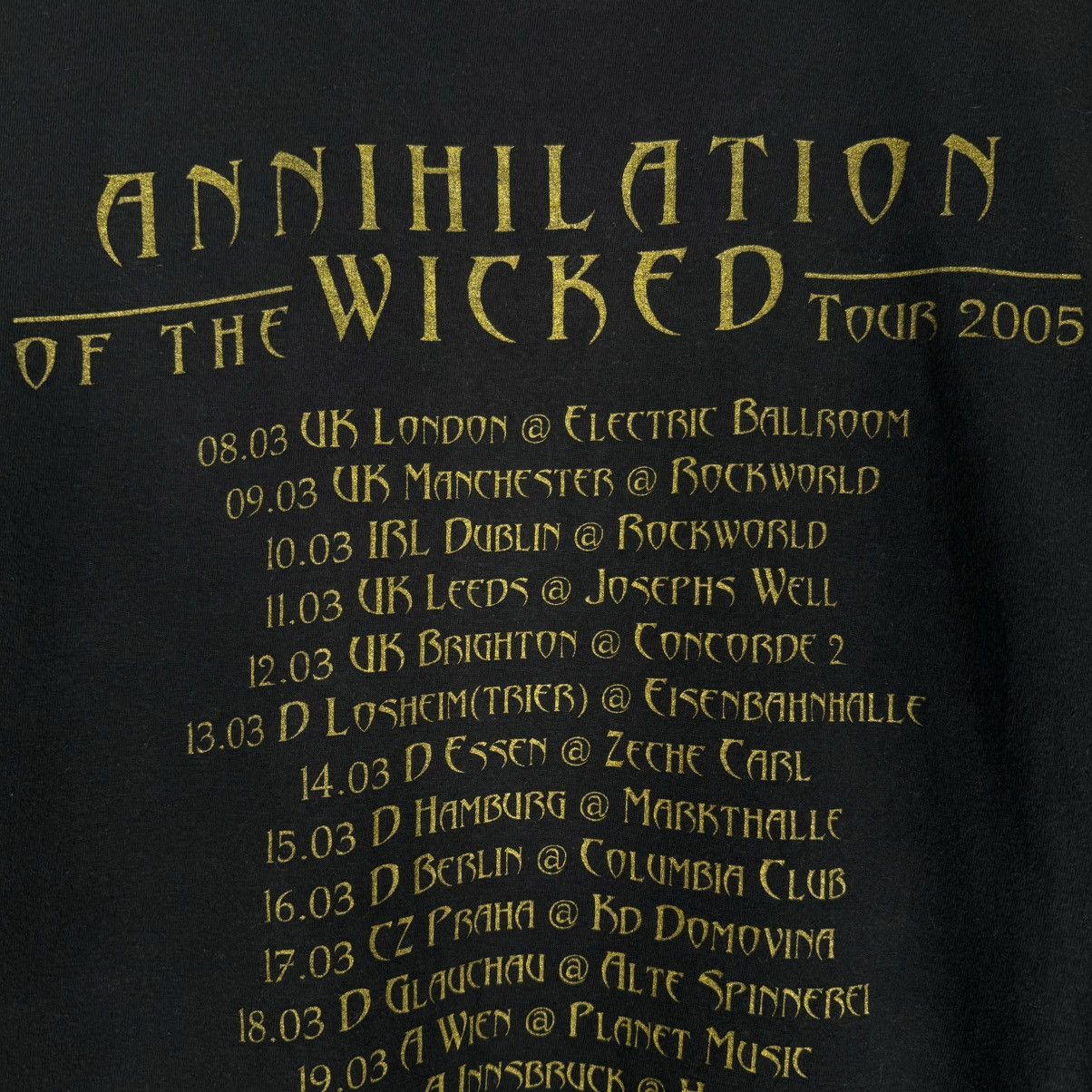 Band Tees Vintage 2006 Annihilation Of The Wicked Metal Fiend T Shirt Size US XL / EU 56 / 4 - 5 Thumbnail