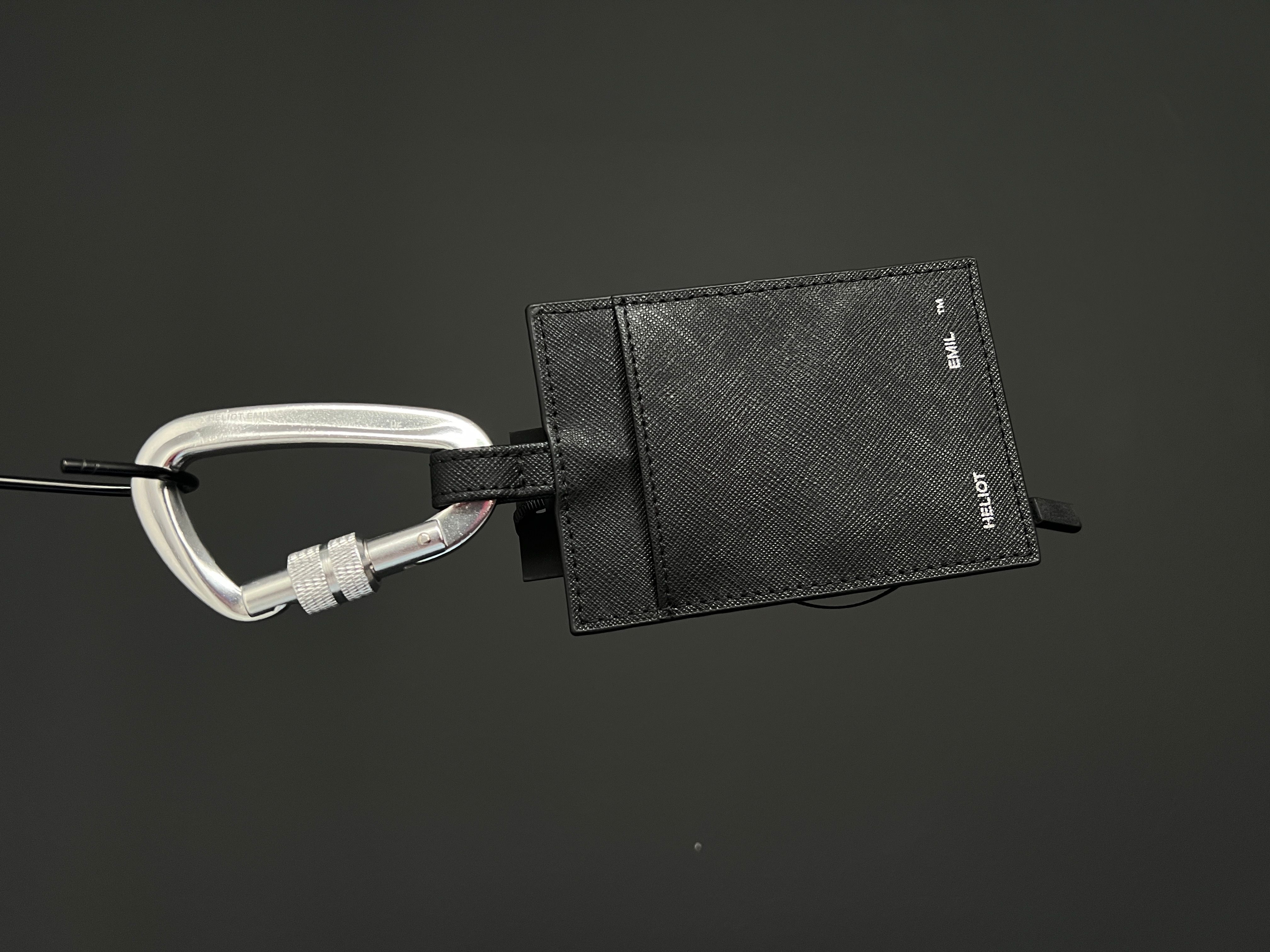 Pre-owned Heliot Emil Carabiner Wallet In Black