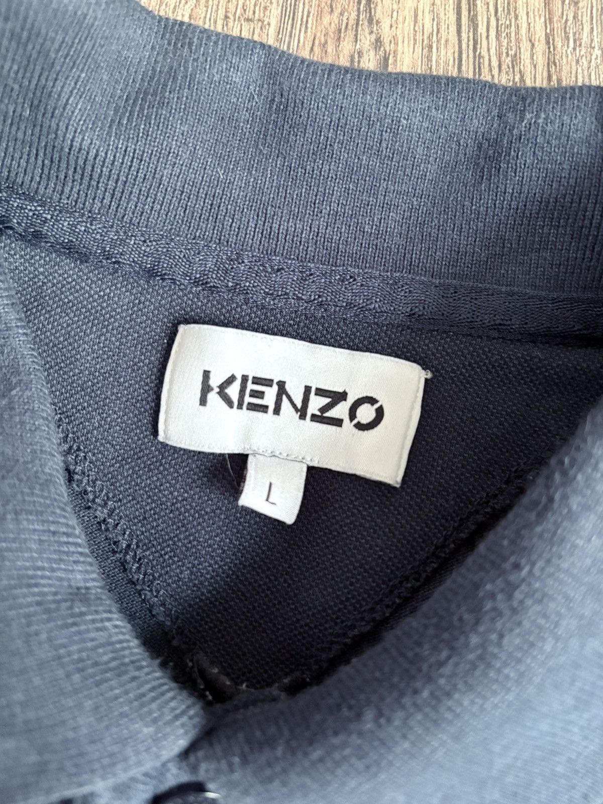 Kenzo Kenzo Tiger Head Logo Short Sleeve Navy Polo Shirt Size US L / EU 52-54 / 3 - 2 Thumbnail