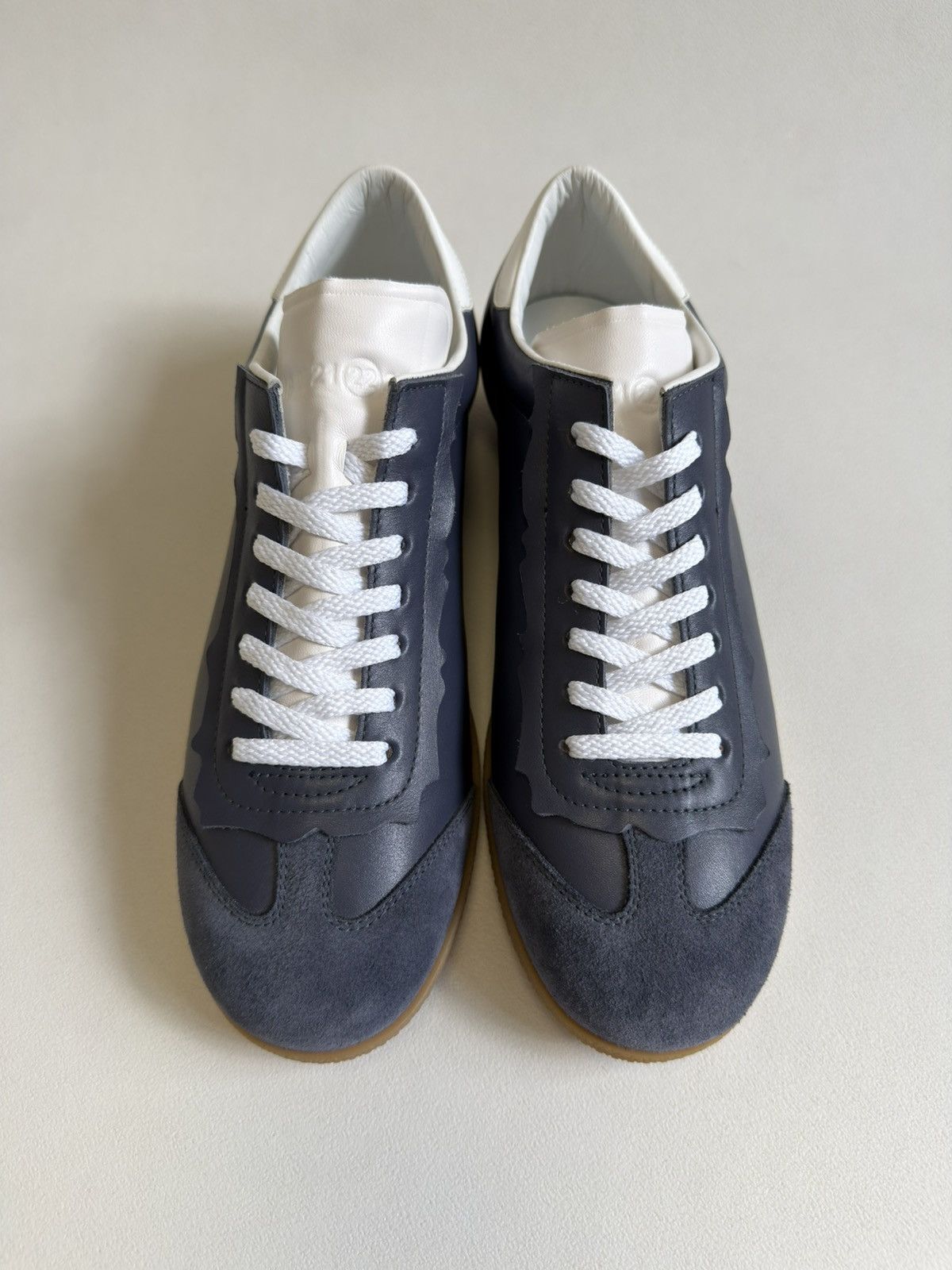 Maison Margiela Gray Leather ‘Featherlight’ Sneakers Size US 10 / EU 43 - 9 Thumbnail