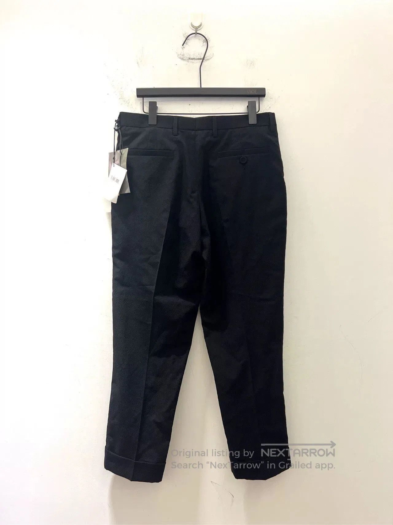 Dior Dior Black Pleated Textured Trousers. Size US 30 / EU 46 - 2 Thumbnail
