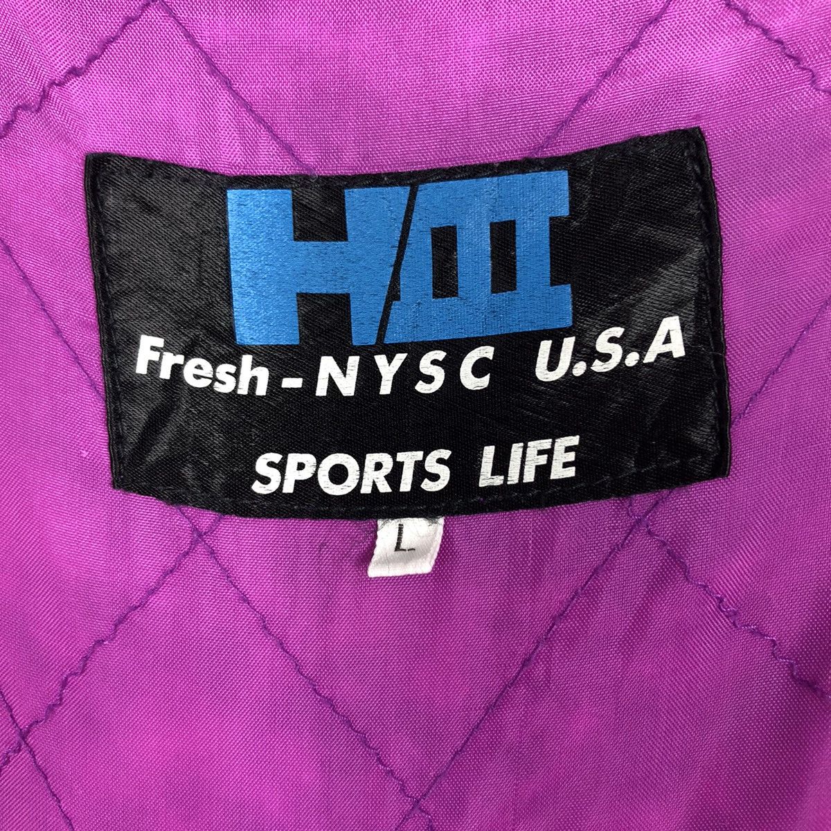 Japanese Brand 📌Vintage Bomber Jacket Rich Purple HIII Fresh Nysc Usa Size US L / EU 52-54 / 3 - 20 Thumbnail