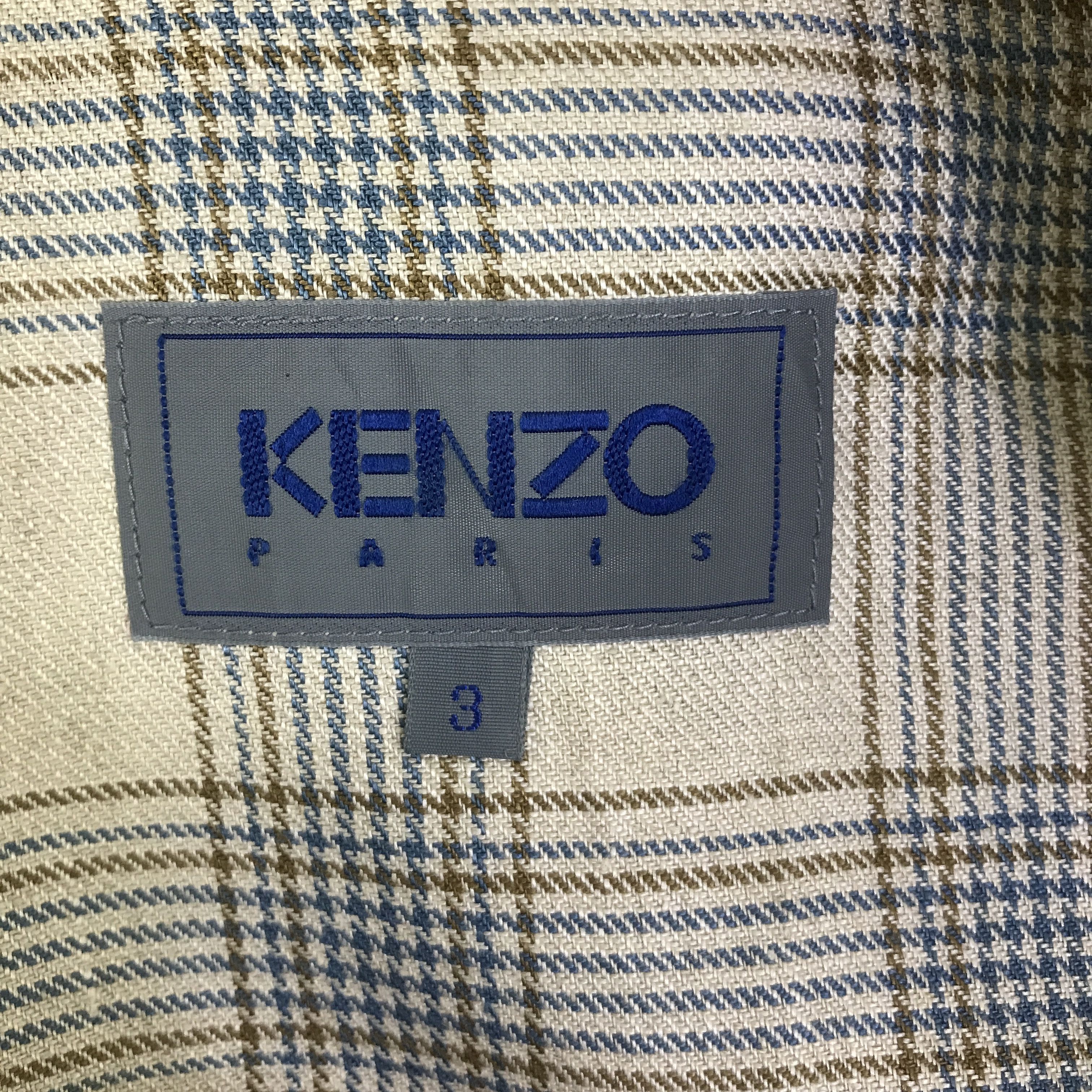 Kenzo Kenzo paris Tartan Blazer Coat jacket K109B13 Size US L / EU 52-54 / 3 - 10 Thumbnail