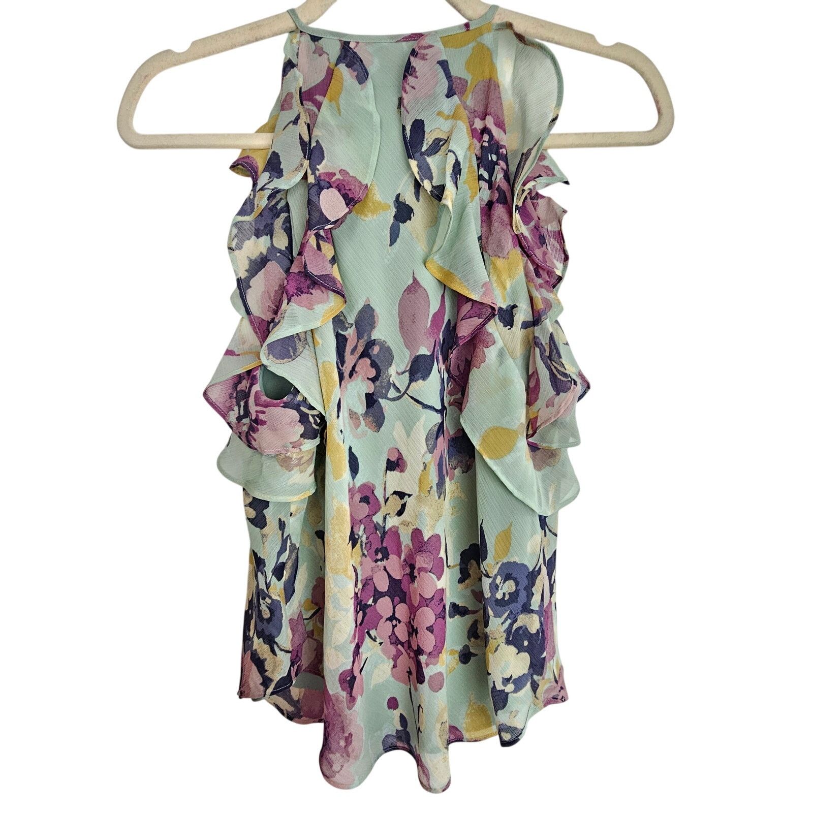 Lauren Ralph Lauren Lauren Ralph Lauren Womens Floral Ruffle Top Sz 4 Romantic Size S / US 4 / IT 40 - 8 Thumbnail