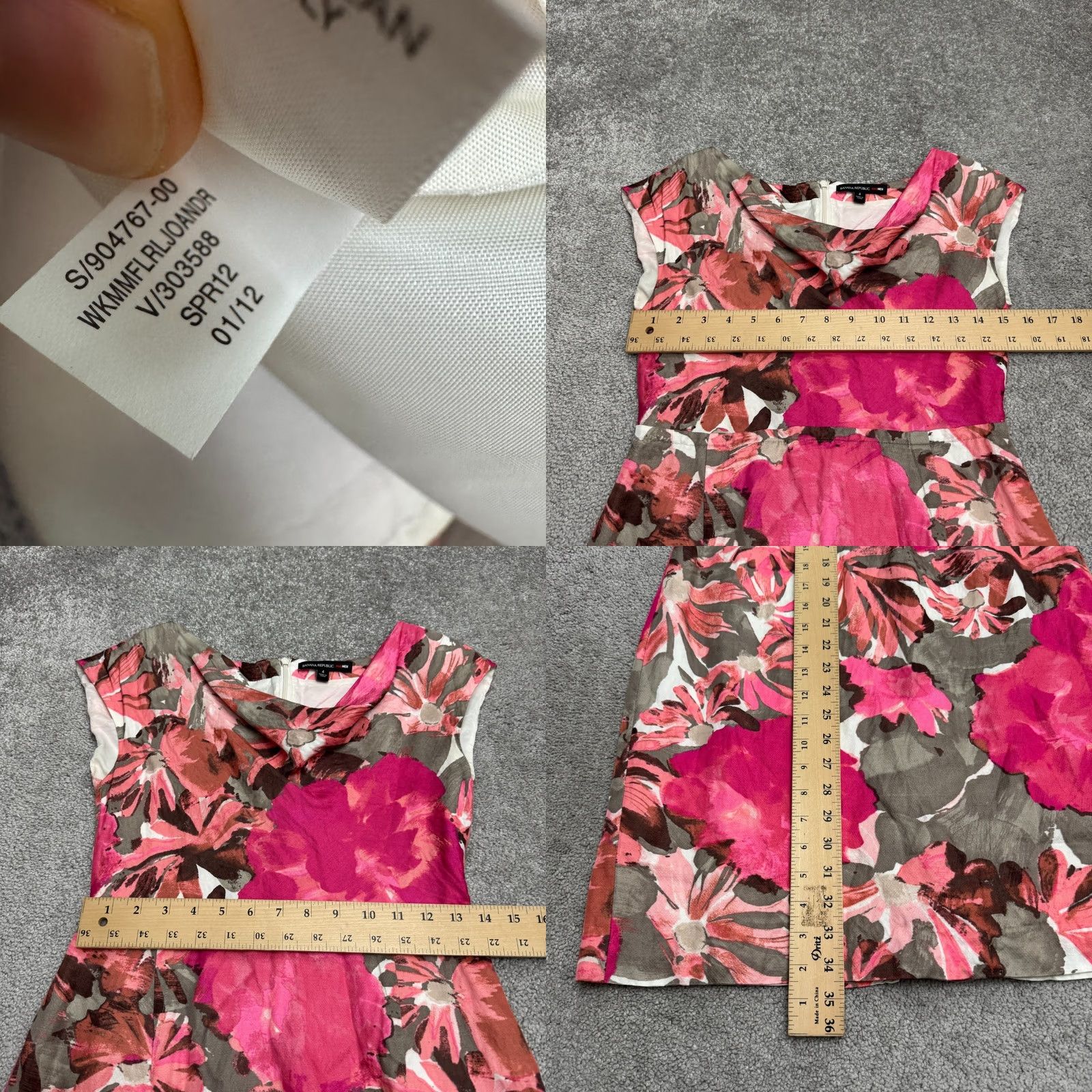 Banana Republic Banana Republic Floral Cowl Neck Sleeveless Sheath Midi Dress 4 Womens Size S / US 4 / IT 40 - 8 Thumbnail