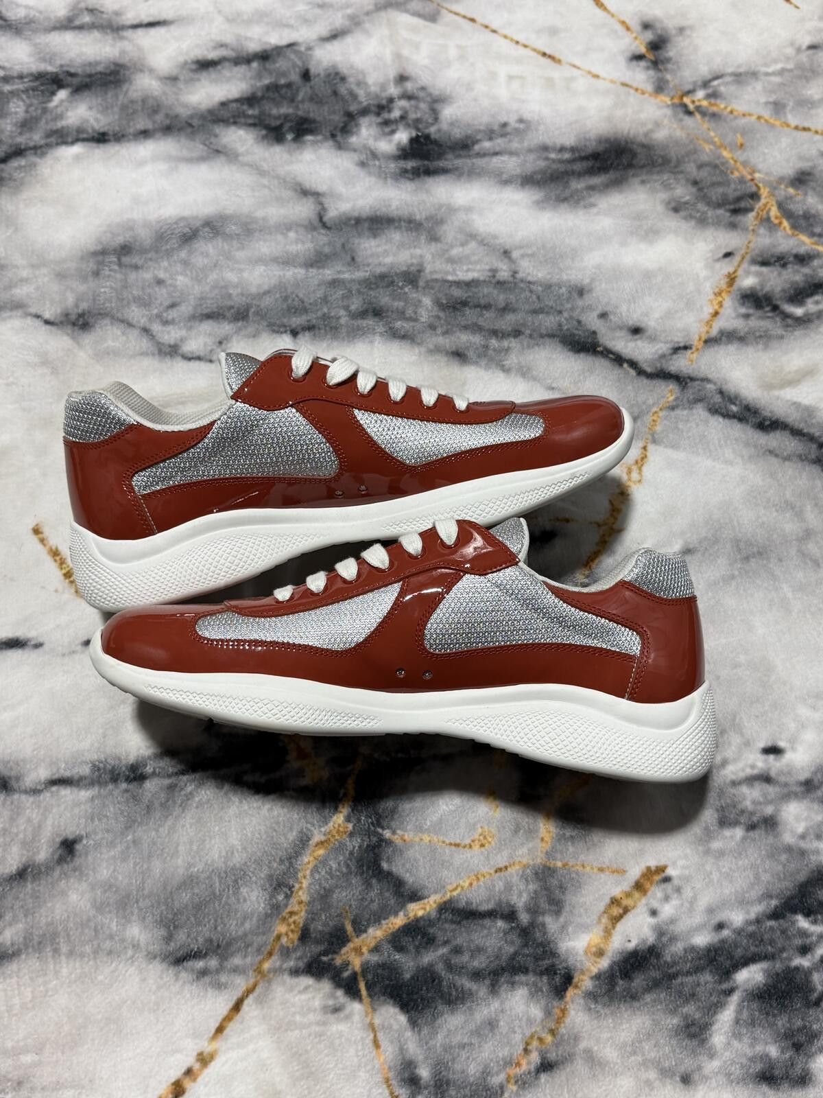 Prada Prada America’s Cup Low Orange Patent Leather - Sz12.5US Size US 12.5 / EU 45-46 - 4 Thumbnail