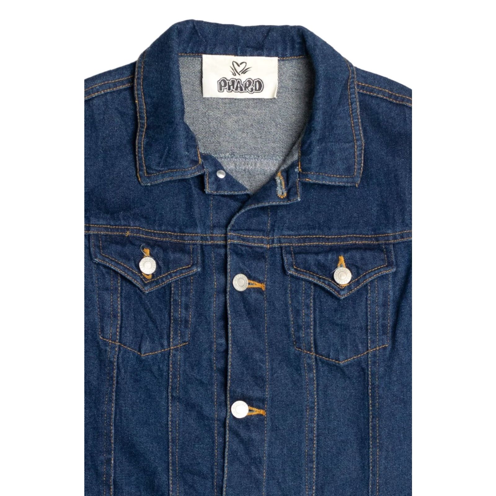 Vintage VINTAGE Phard Denim Jacket Medium Dark Blue Distressed Look Jacket Mens Size US M / EU 48-50 / 2 - 2 Thumbnail