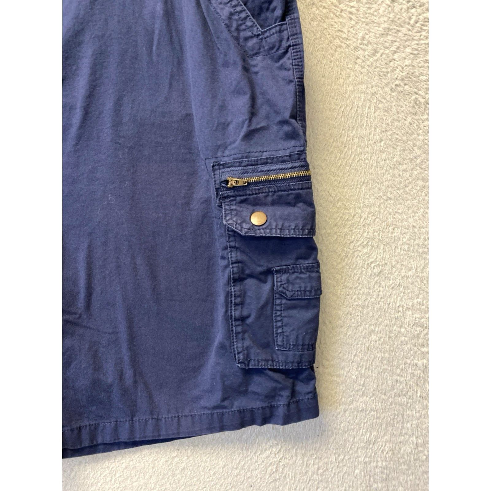 Vintage Linea Uomo Men's Cargo Shorts Blue Size 46 Cotton Casual Travel Pockets 12in Inseam Men Size US 30 / EU 46 - 3 Thumbnail