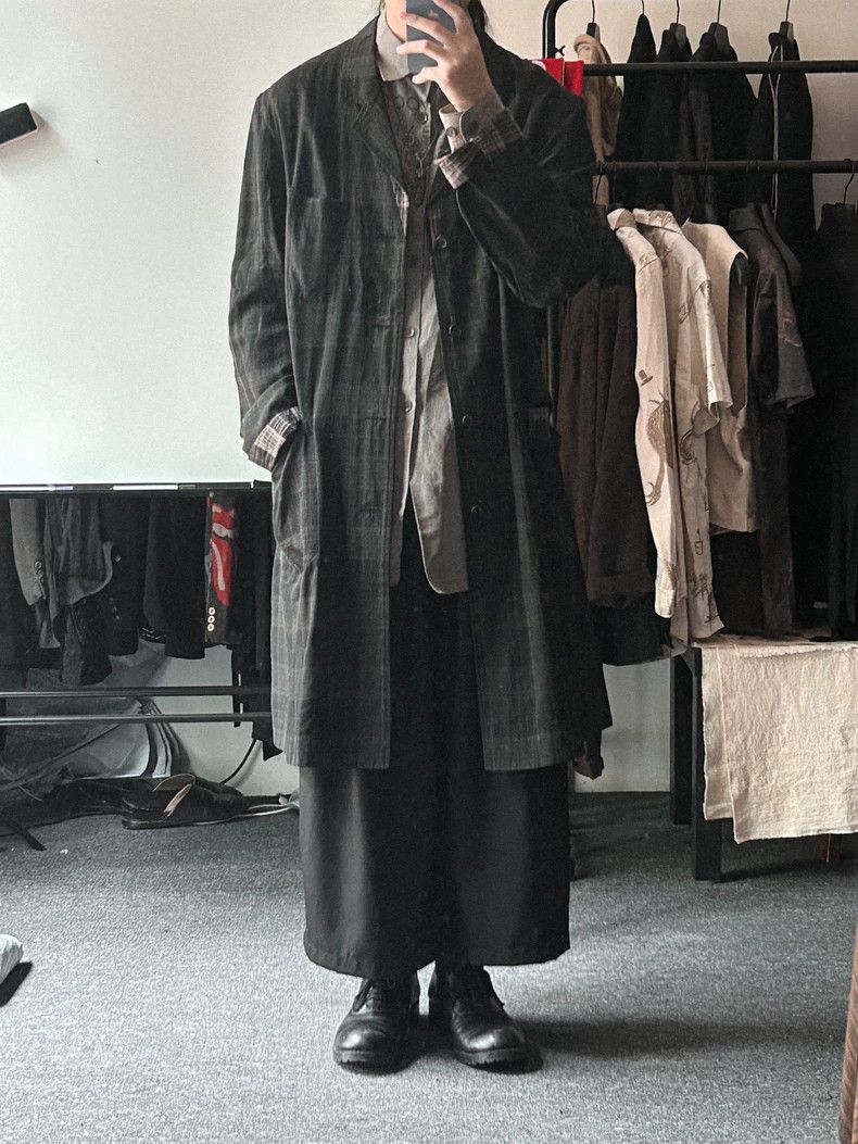Yohji Yamamoto Yohji Yamamoto 00ss juvenile plaid reversible trench coat 2 Size US L / EU 52-54 / 3 - 6 Thumbnail