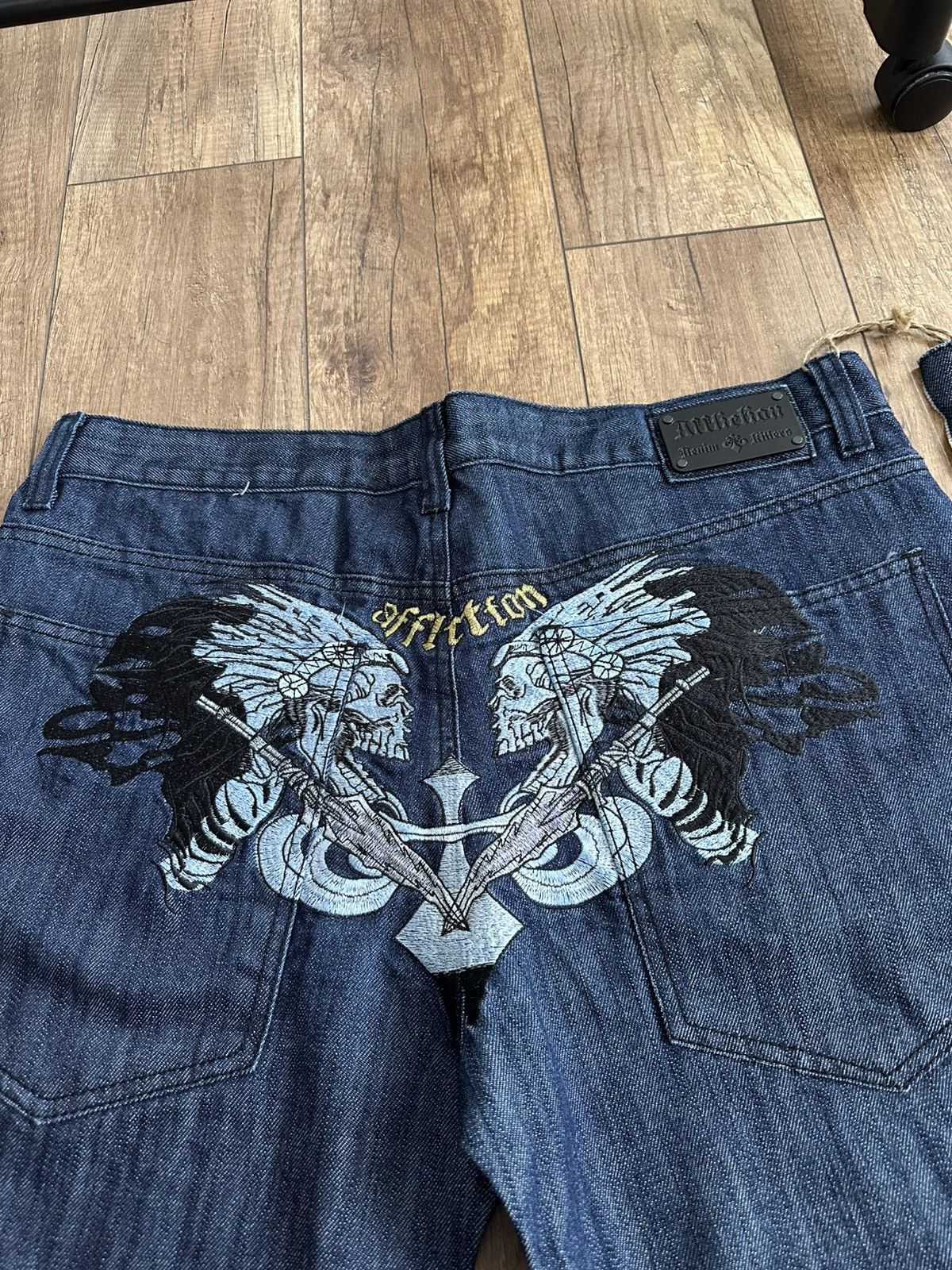 Affliction Affliction NEW Vintage Y2K Jeans Pants Embroidered Logo Size US 38 / EU 54 - 4 Thumbnail