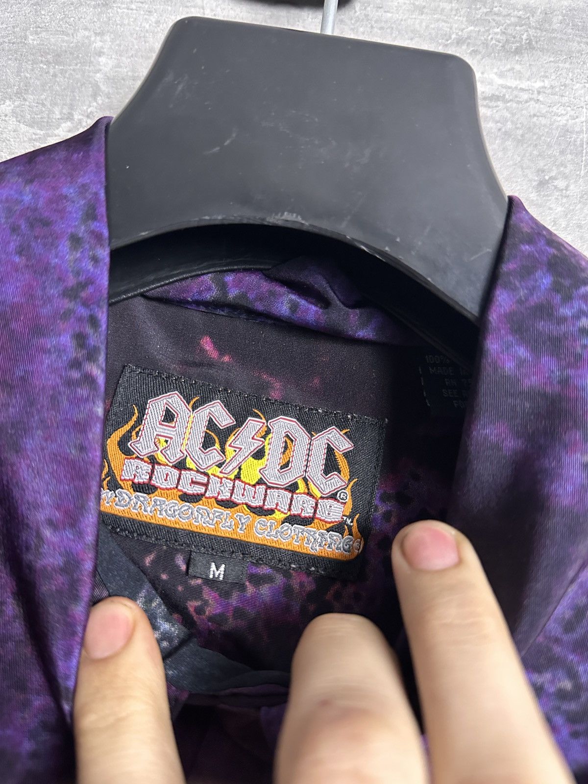 Vintage Vintage AC/DC Button-Up Shirt 90s Songle Stich Size US M / EU 48-50 / 2 - 6 Thumbnail