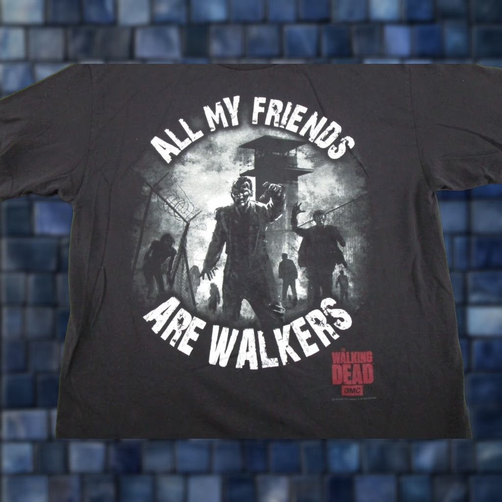 OAMC AMC The Walking Dead All My Friends Are Walkers Black T-Shirt Men's L 2014 Y2K Size US L / EU 52-54 / 3 - 1 Thumbnail