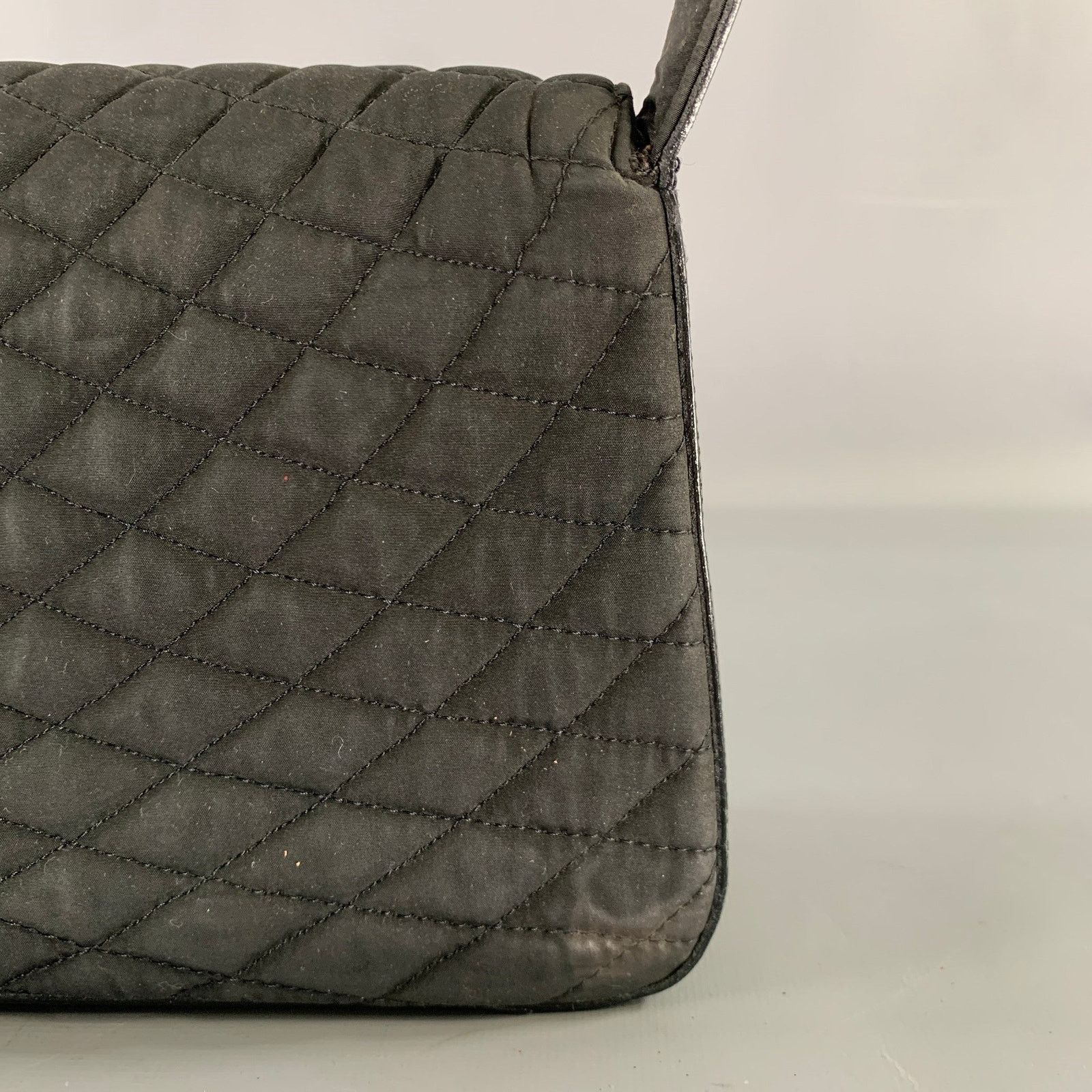 Bally BALLY Black Silver Quilted Leather Fabric Shoulder Bag Size ONE SIZE - 11 Thumbnail