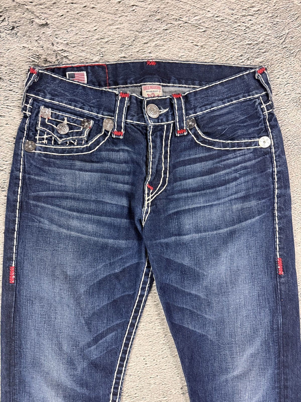 True Religion True Religion blue jeans Red Tab stitching Y2K Ricky Size US 31 - 7 Thumbnail