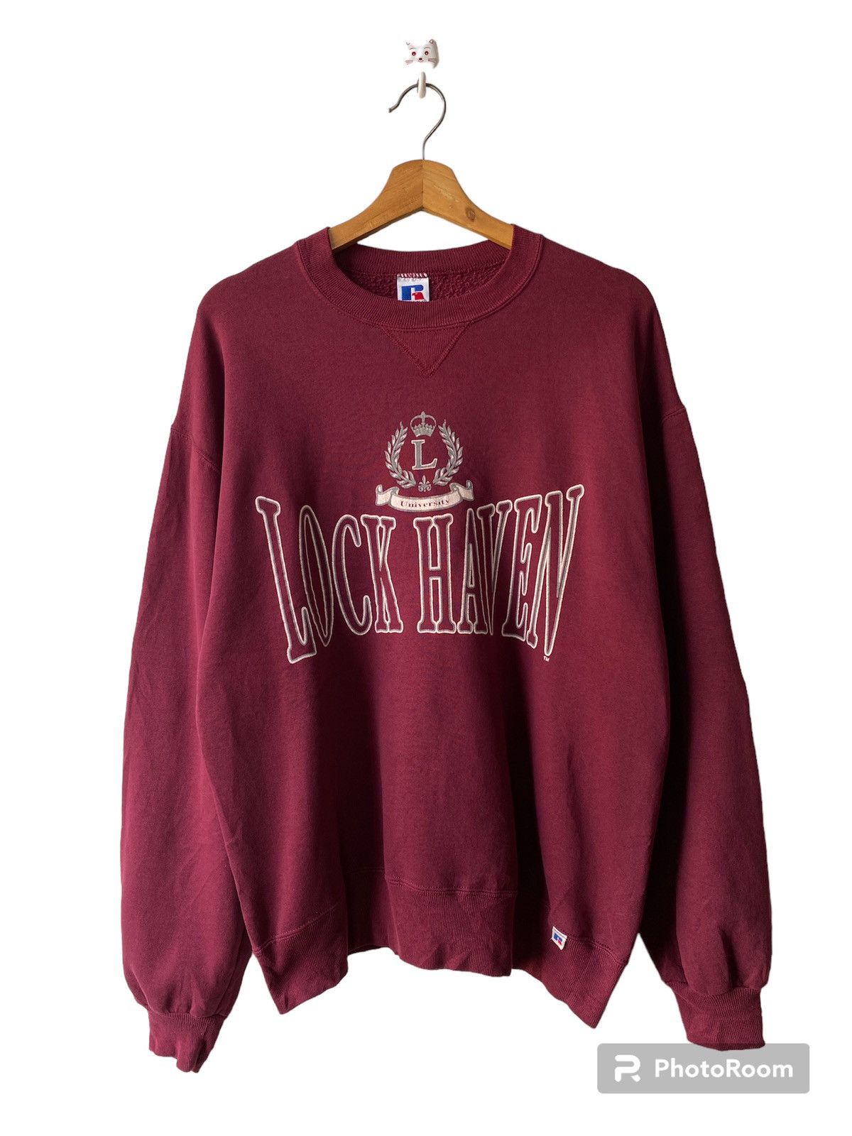 Russell Athletic × Vintage 1990s - Lock Haven University Sweatshirt Size US L / EU 52-54 / 3 - 1 Thumbnail