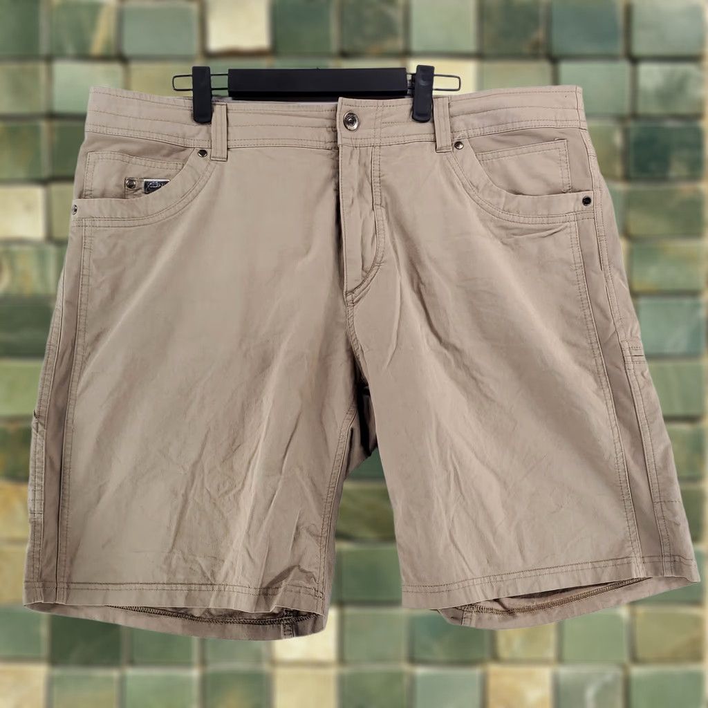 Vintage Kuhl Radikl Shorts Tan Mens 41 Casual Cargo Beige 41 x 10 Actual Mens Regular Size-40 41 x 10 Actual Size US 41 - 1 Thumbnail