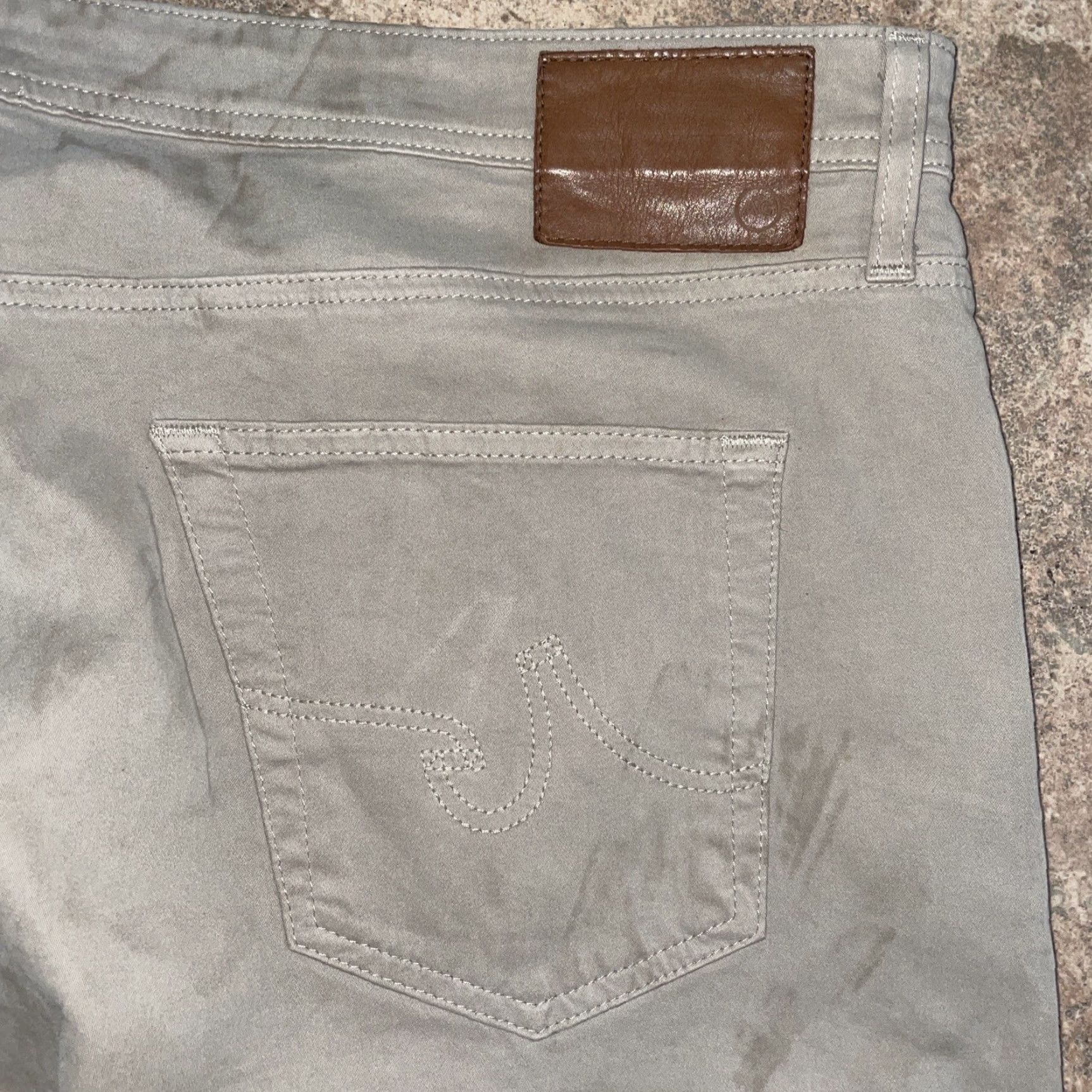 Vintage AG Adriano Goldschmied The Graduate Beige Pants Mens 40x32 Chino Regular Beige 40 32 Mens Size US 40 / EU 56 - 5 Thumbnail