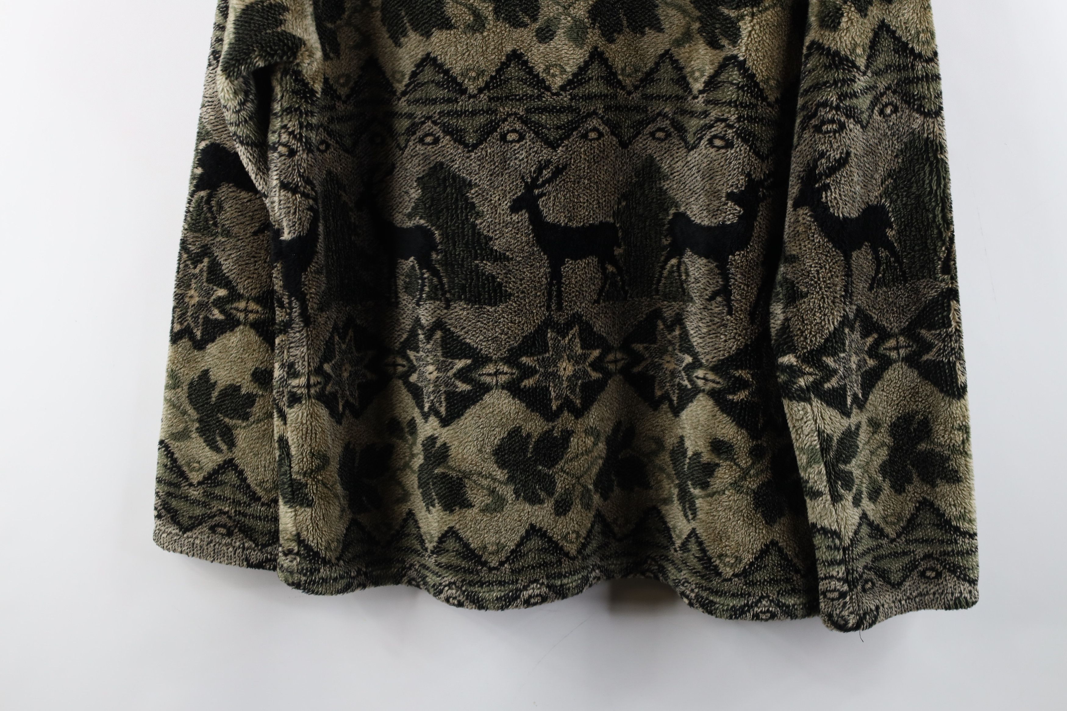 Vintage Vintage 90s Streetwear Fair Isle Over Print Fleece Sweater Size US L / EU 52-54 / 3 - 11 Thumbnail