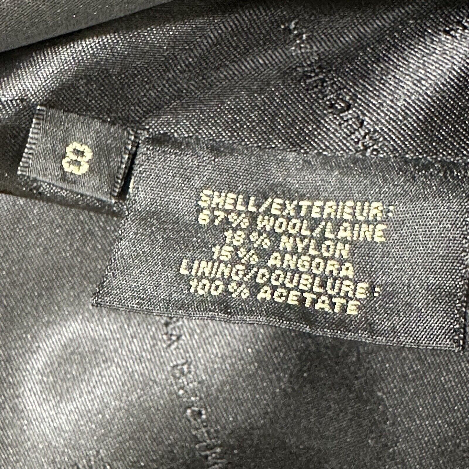 Other Dana Buchman 8 Black Wool Angora Blend High Neck Coat Jacket Size M / US 6-8 / IT 42-44 - 4 Thumbnail