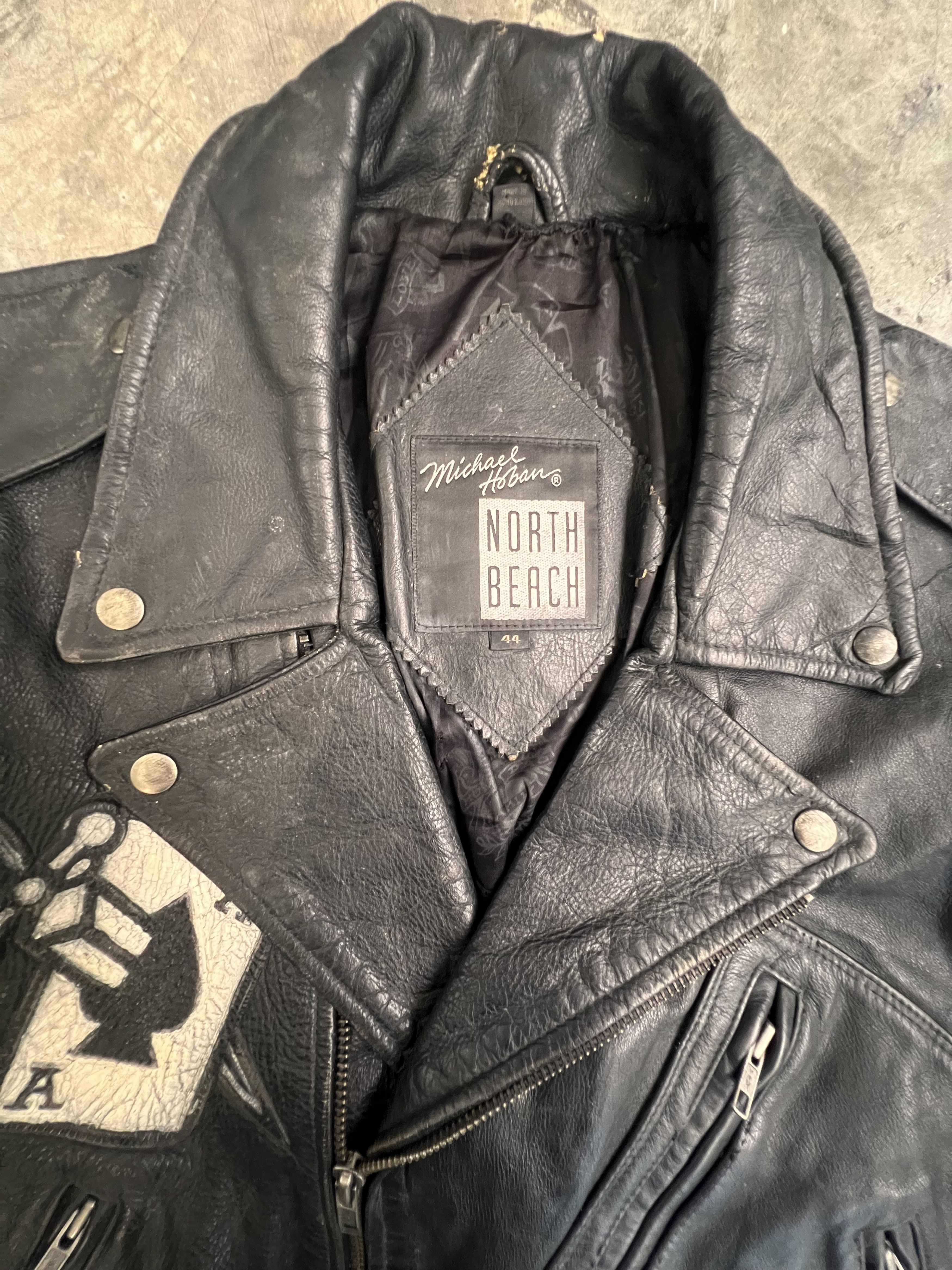 Michael Hoban vtg bikers michael hoban leather jacket Size US L / EU 52-54 / 3 - 4 Thumbnail