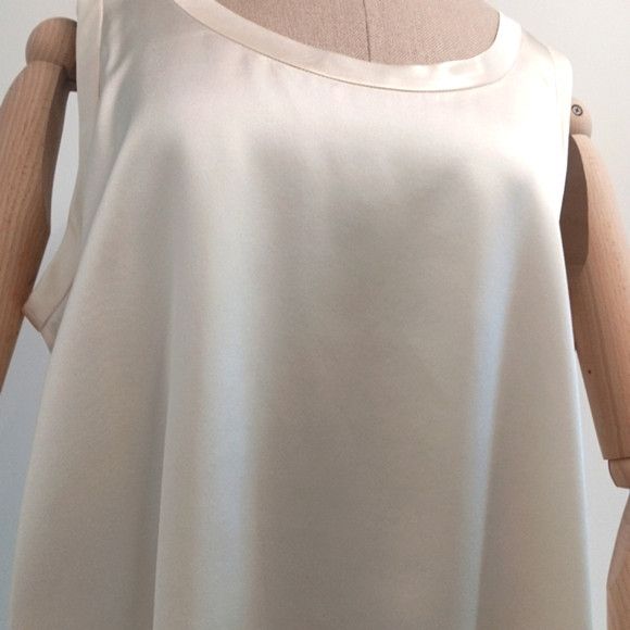 Lafayette 148 LAFAYETTE 148 Perla Luxe Silk Charmeuse Blouse - Candlelight Size XL / US 12-14 / IT 48-50 - 3 Thumbnail