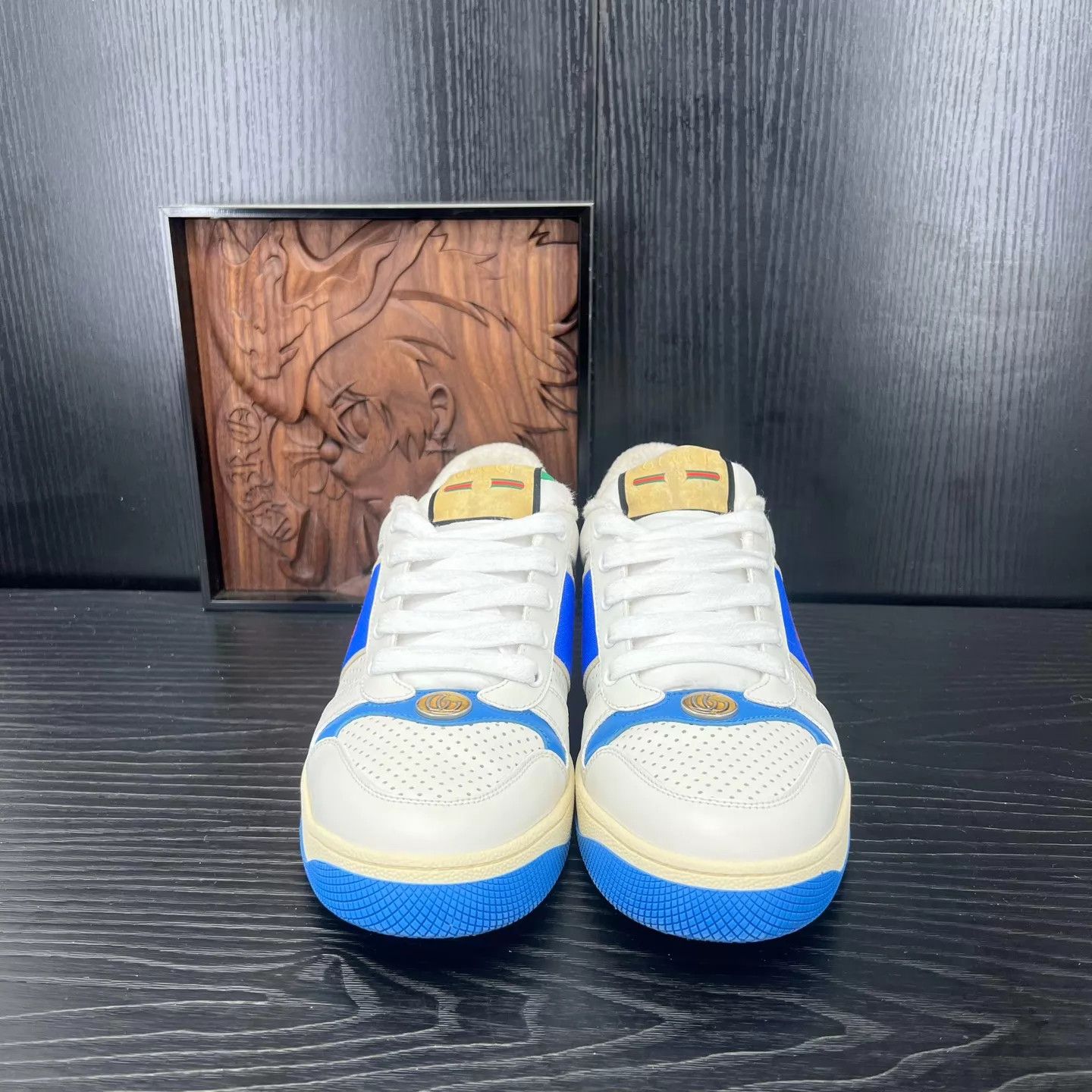 Gucci Gucci Distressed Sneakers Women's 6 White Blue 99 New Size US 6 / IT 36 - 6 Thumbnail