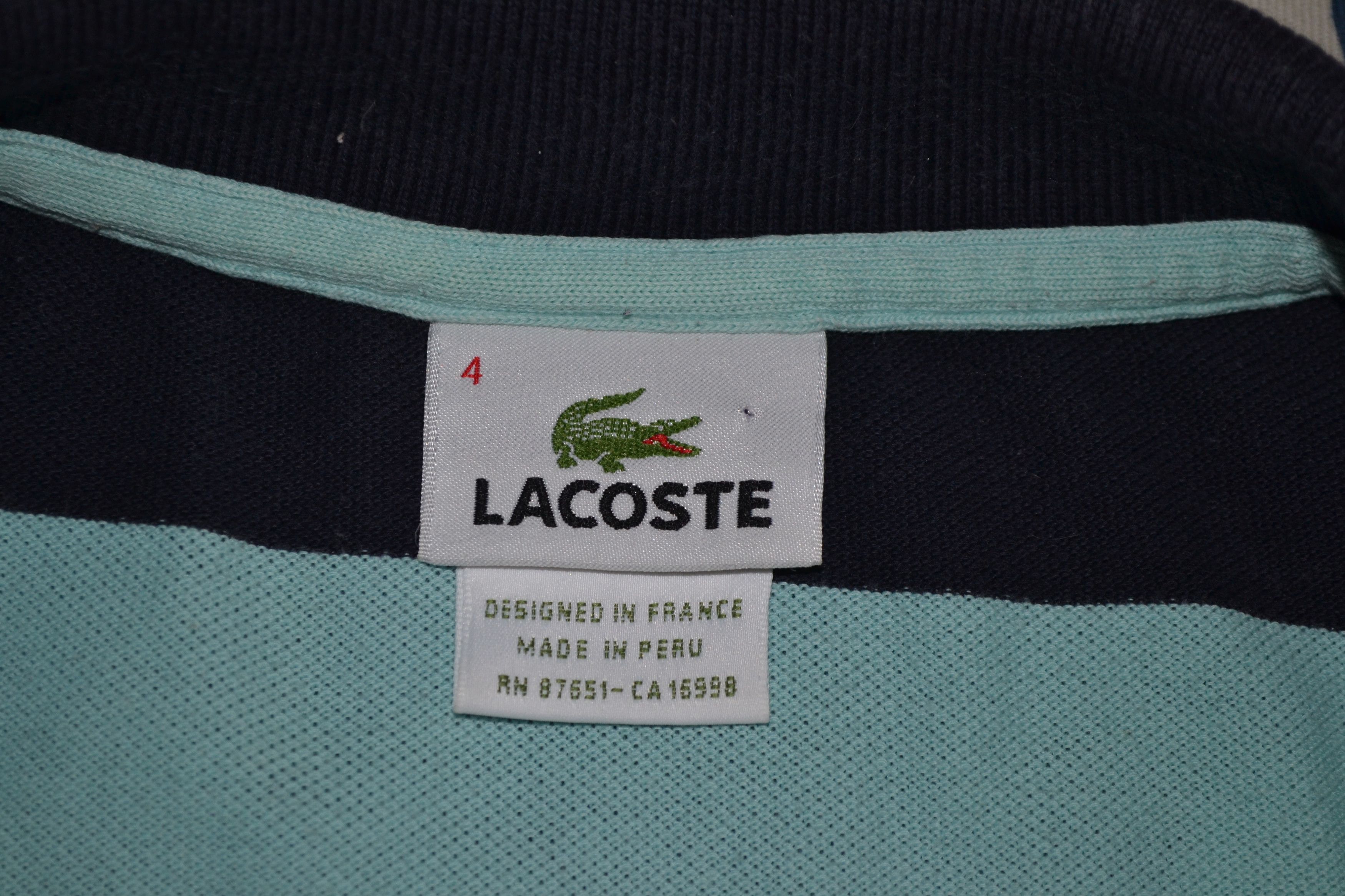 Lacoste Vintage Lacoste Polo Shirt – Striped Retro Rugby Style – M Size US M / EU 48-50 / 2 - 7 Thumbnail