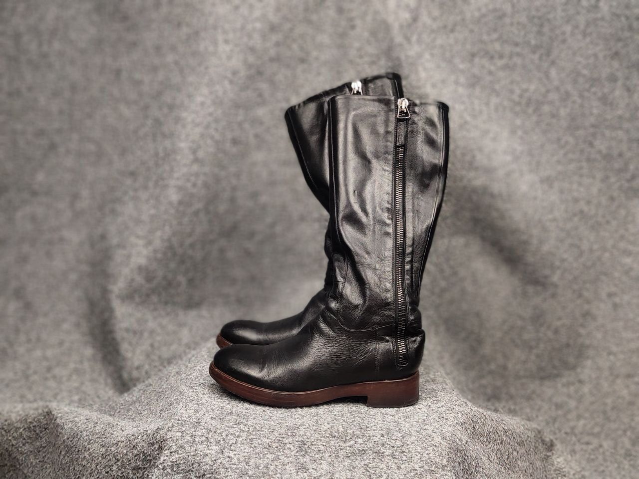 RoccoP Rocco P. Hand Made Torre Saw Patrisio Leather Zip Boots Size US 6 / IT 36 - 8 Thumbnail