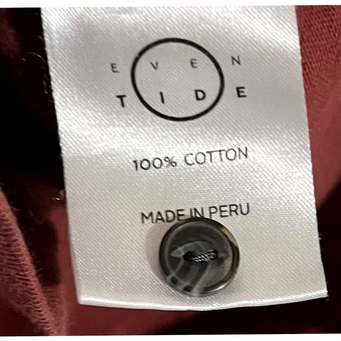 Vintage VINTAGE? Even Tide Men’s Polo Shirt Long Sleeve Burnt Red Maroon 100% Cotton XL Mens Shirt Size US XL / EU 56 / 4 - 5 Thumbnail