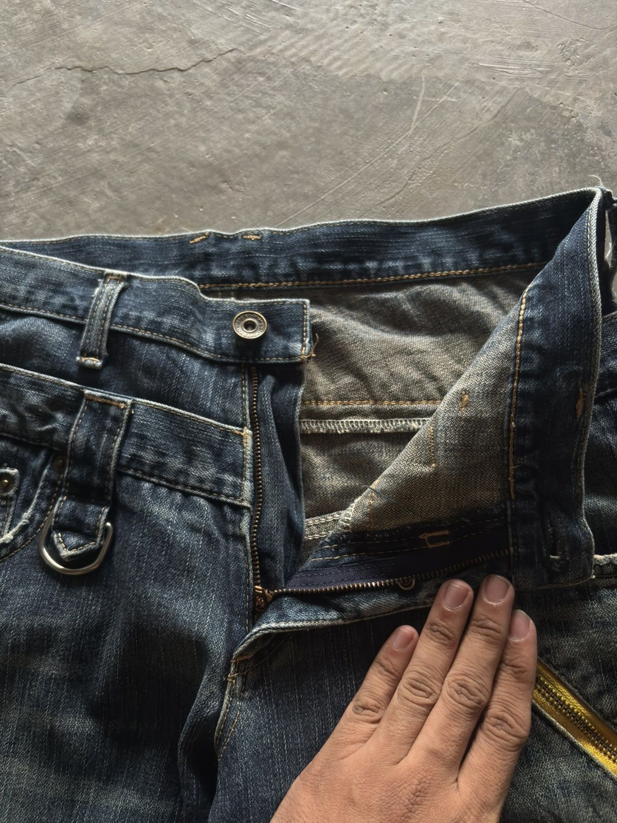 Japanese Brand DOUBLE WAIST WRANGLER japanese punk grunge ppfm style Size US 32 / EU 48 - 4 Thumbnail