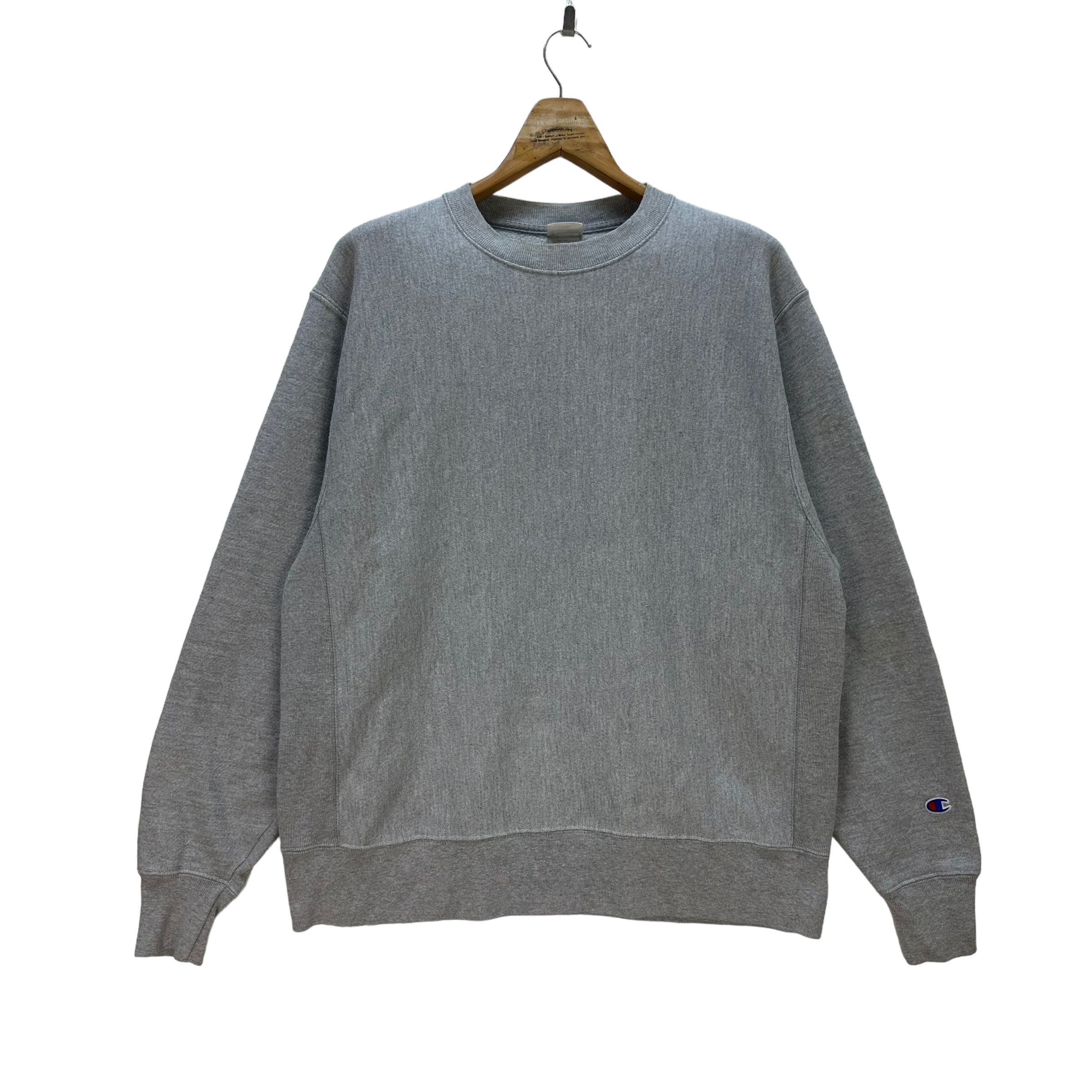 image of Champion Reverse Weave Plain Sweatshirts 8589-016 in Grey, Men's (Size Large)