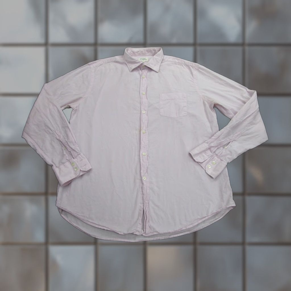 Hartford Hartford Shirt Mens XL Pink Lightweight Cotton Button-Up Casual Workwear Stains Size US XL / EU 56 / 4 - 1 Thumbnail